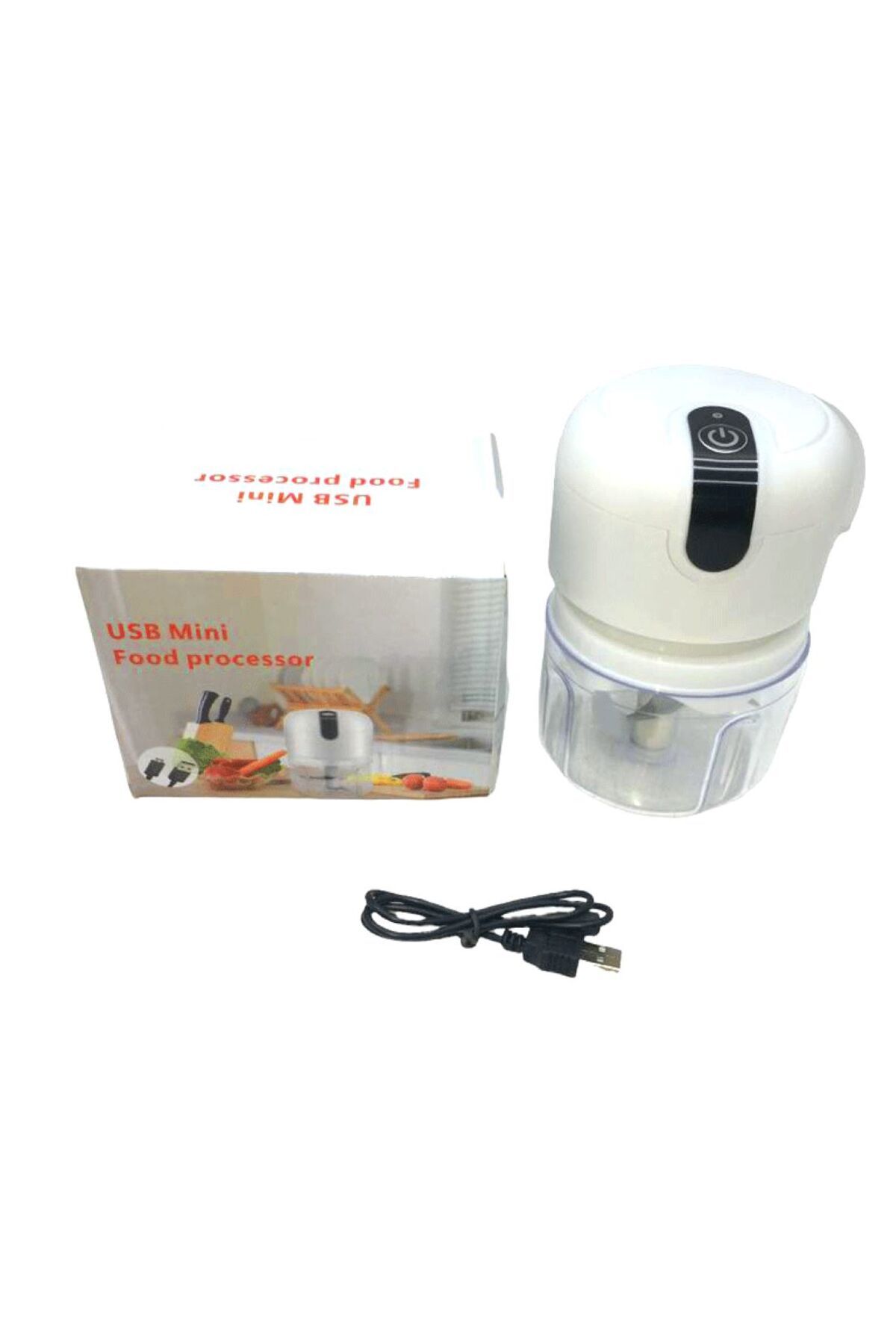 Go İthalat Usb Mi?ni? Food Processor Usb Şarjli Mi?ni? 3 Biçak Blender Rondo Doğrayici 250ml (4832)