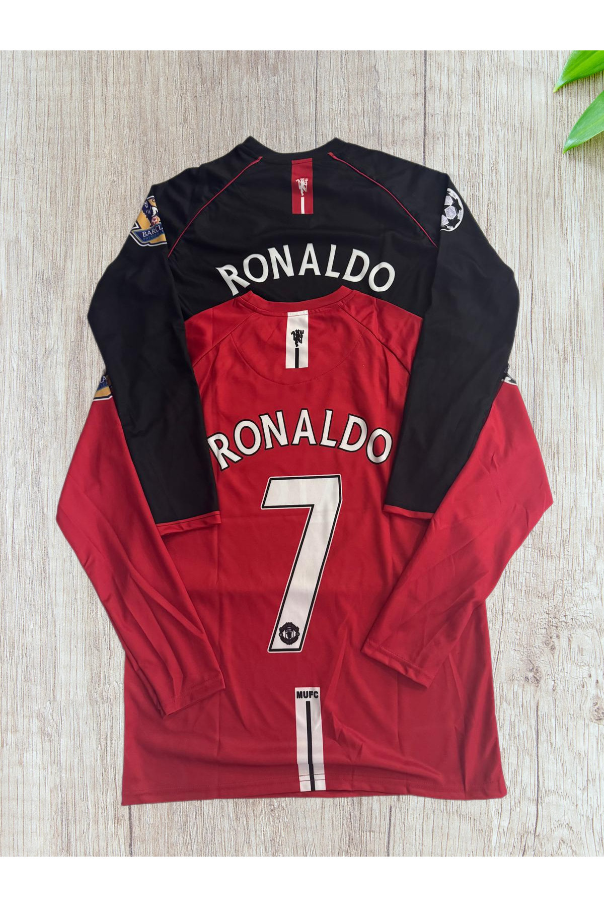 Legent Lady ronaldo 2 li kırmızı siyah uzun kol forma