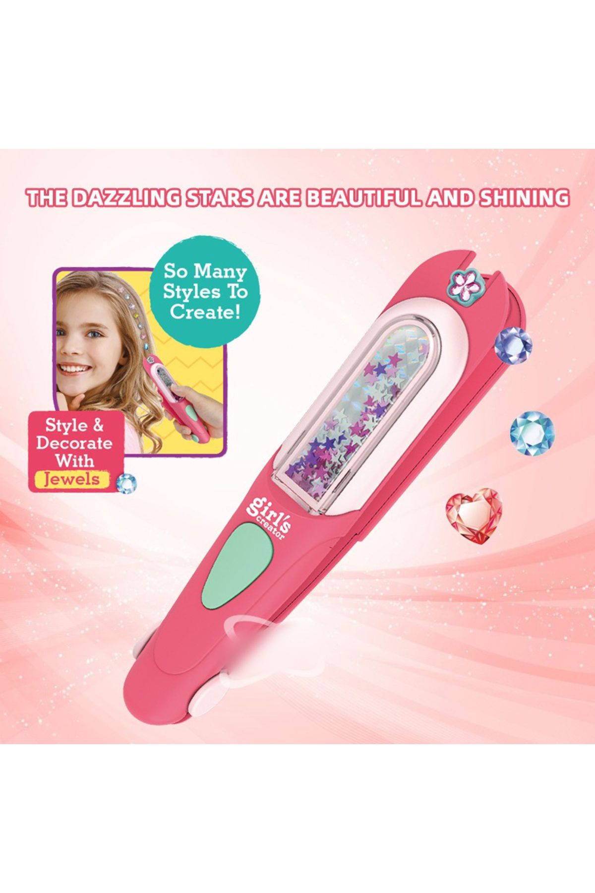 Choice-Girls Beauty Fashion Hair Diamonds Bling Glitter Hair Magic Jewel Drill Interactive Toy Headwear ... 2