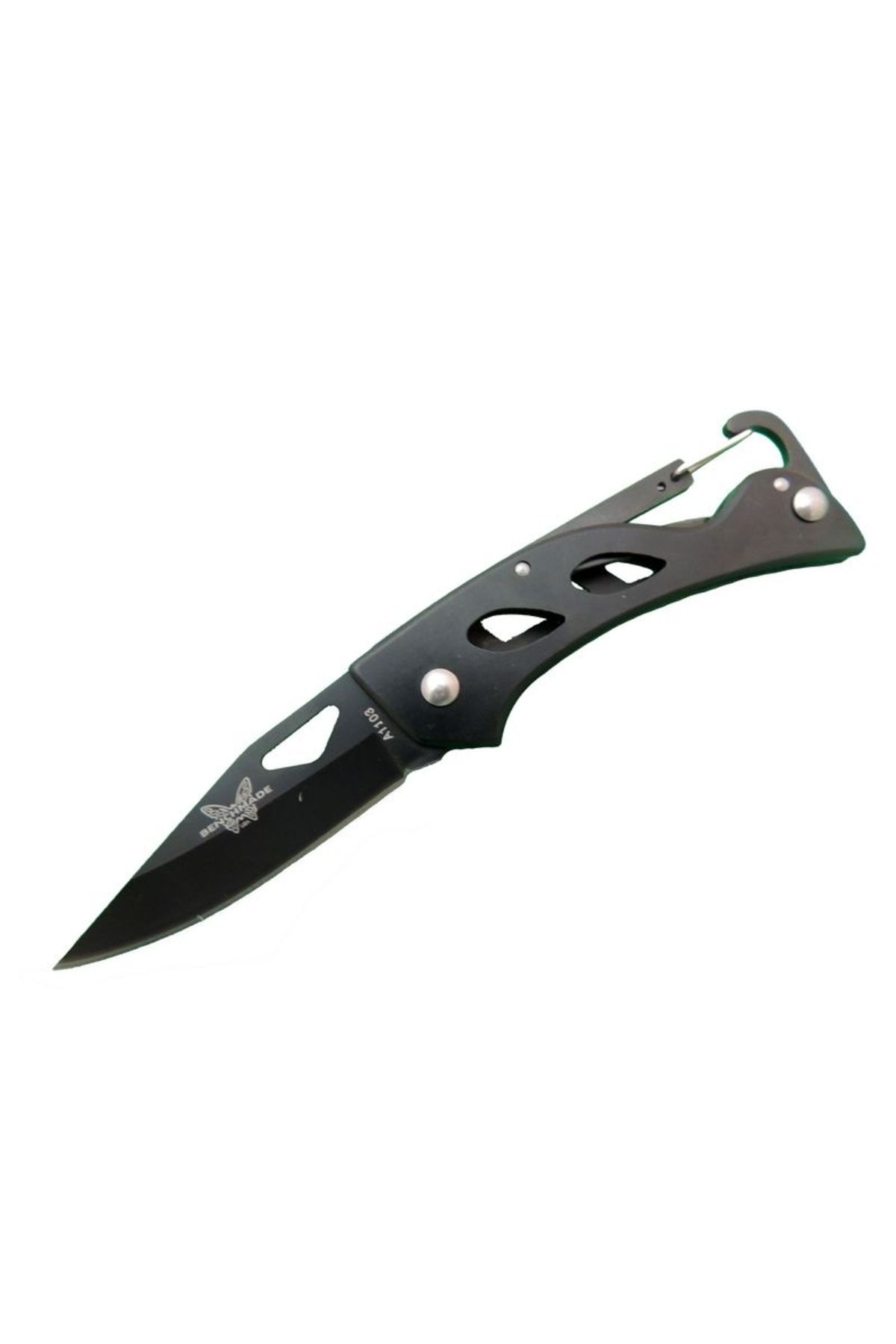 Skygo Benchmade A1103B Siyah Kamp Çakı 15 cm - Kancalı Metal Saplı