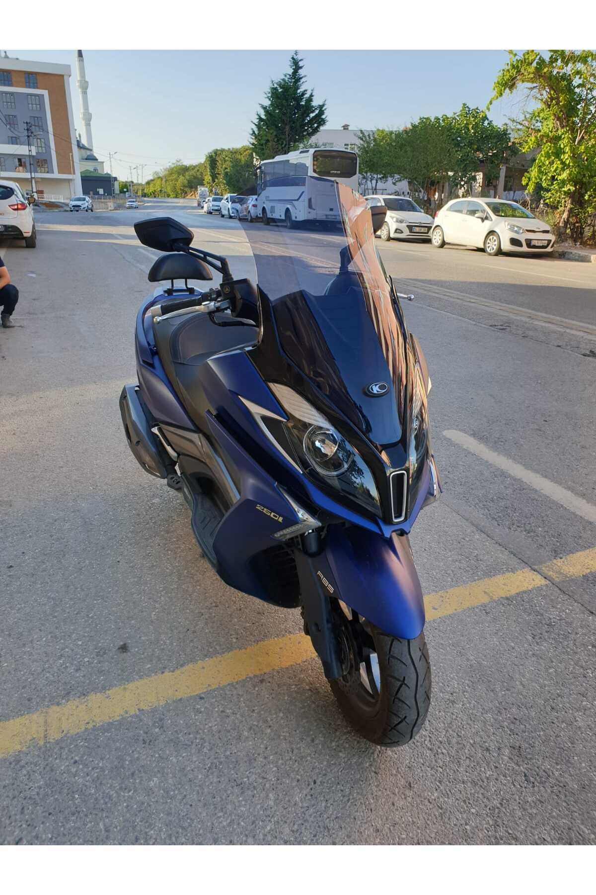 Kymco Downtown 250i Siperlik Ön Cam 2016 2025 Model 78cm Füme Renkli 4mm UZUN CAM