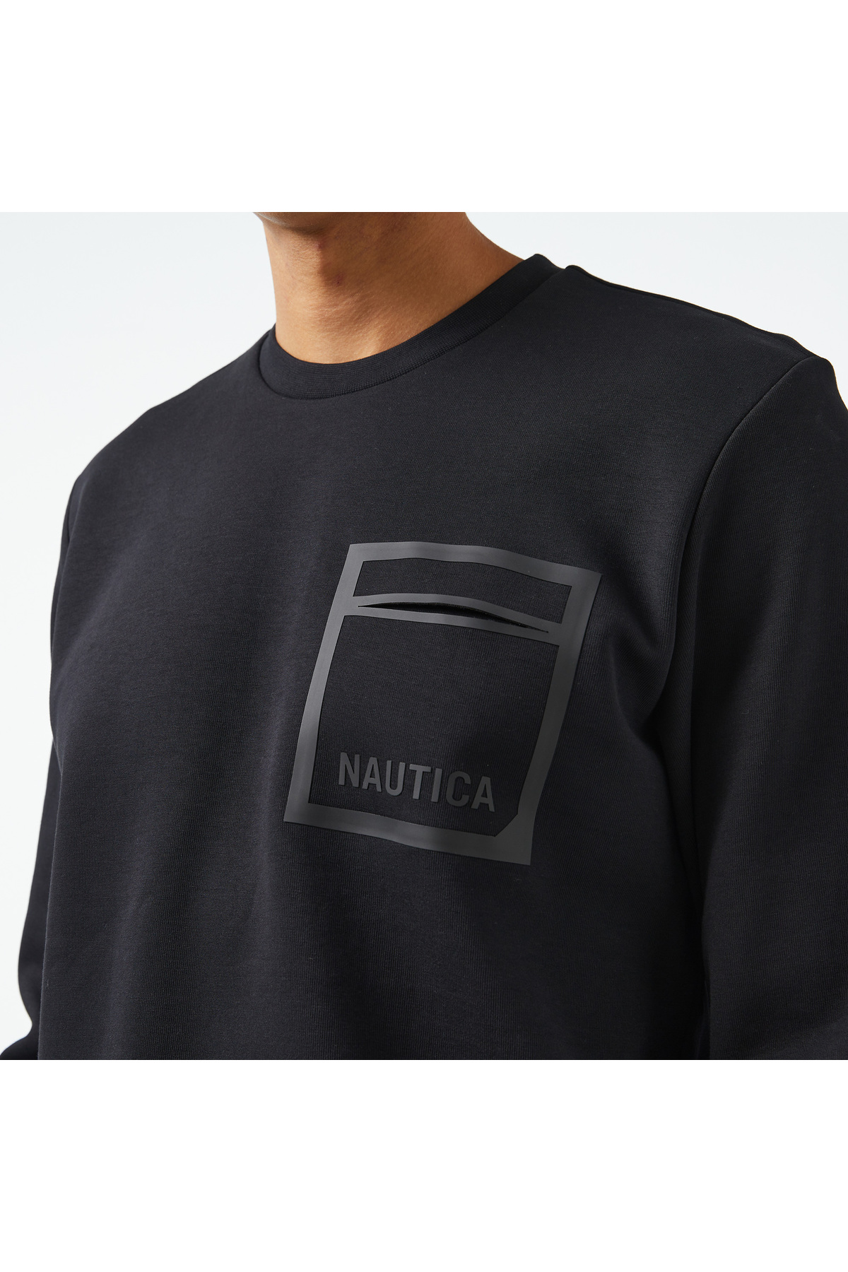Nautica Erkek Siyah Regular Fit Sweatshirt görsel 5