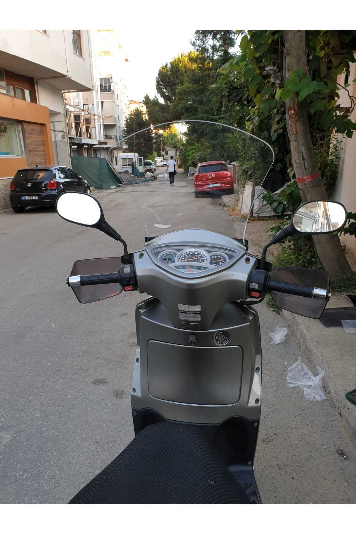 Kymco People S 200 Siperlik Ön Cam 2011 Model 48cm Şeffaf Renkli 4mm UZUN CAM