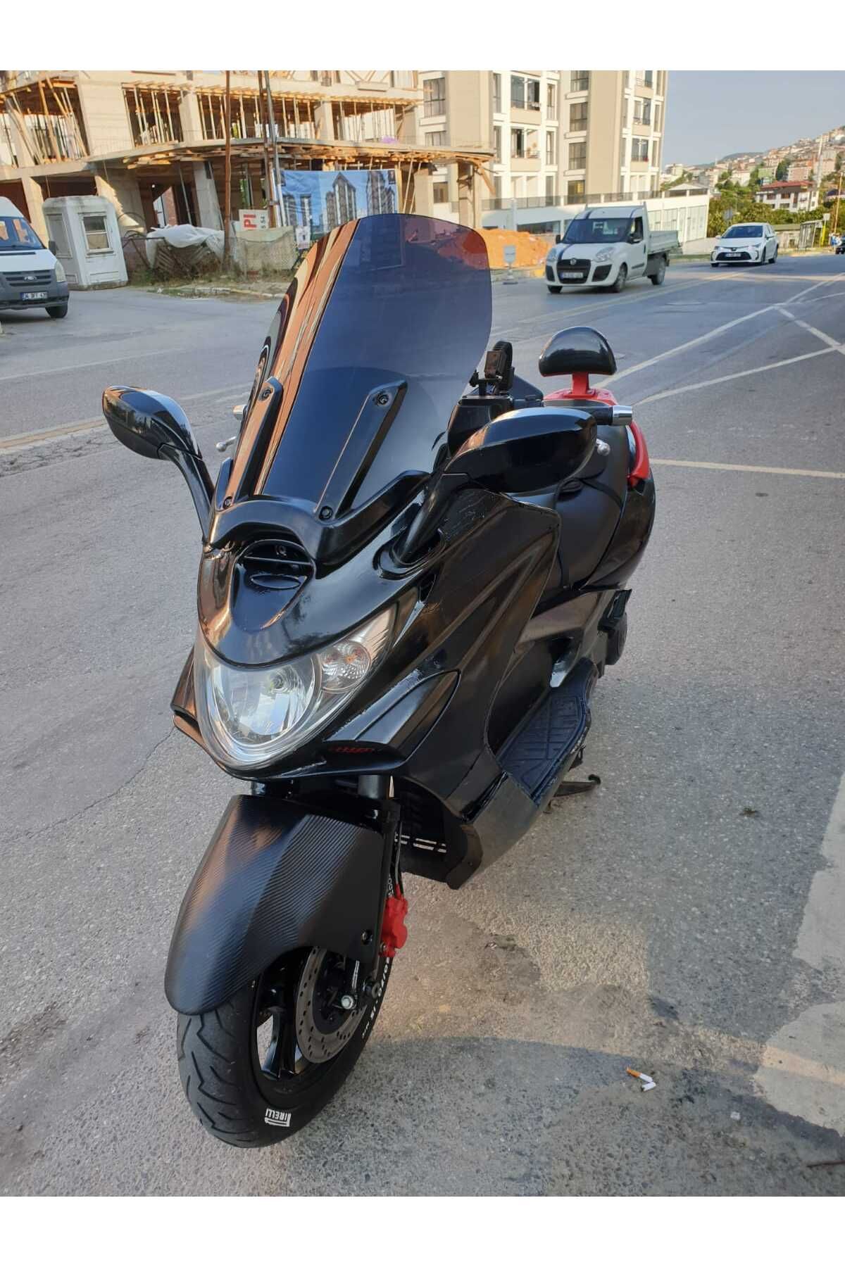 Kymco Xciting 250 500 İ Siperlik Ön Cam 2008 2012 Model 62cm Siyah Renkli 4mm