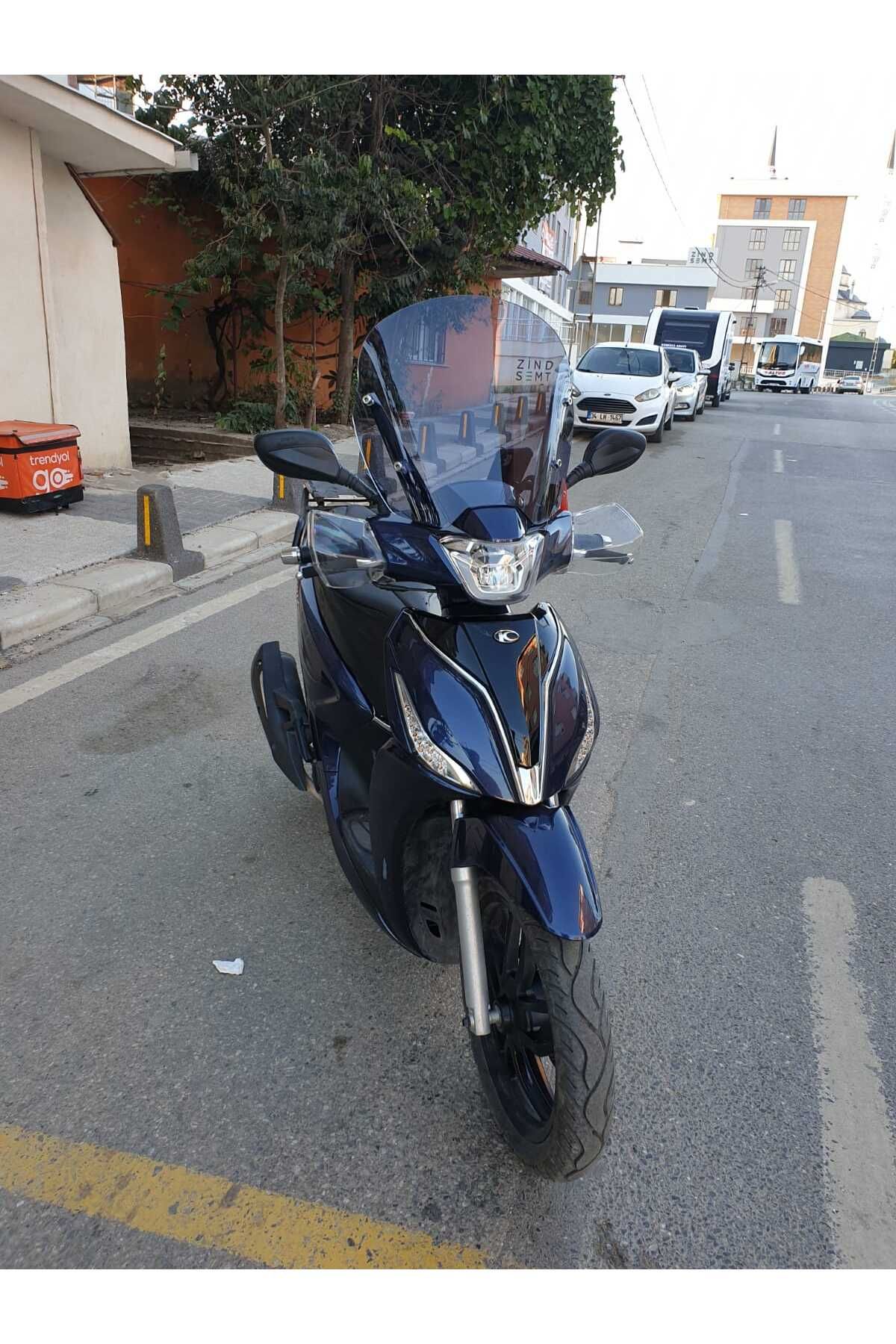 Kymco People S 200 Siperlik Ön Cam 2020 2025 Model 38cm Füme Renkli 4mm KISA SPOR CAM