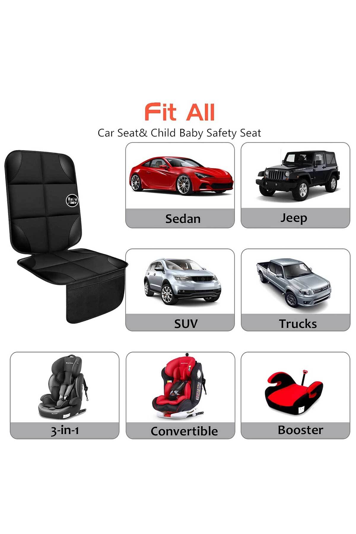 RevuBaby Isofix Girişli Oto Çocuk Koltuğu Koruyucu Oto Kılıfı Ana Kucağı Puset Koruma Koltuk Minderi 2 ADET fotoğrafı 4 (önizleme)