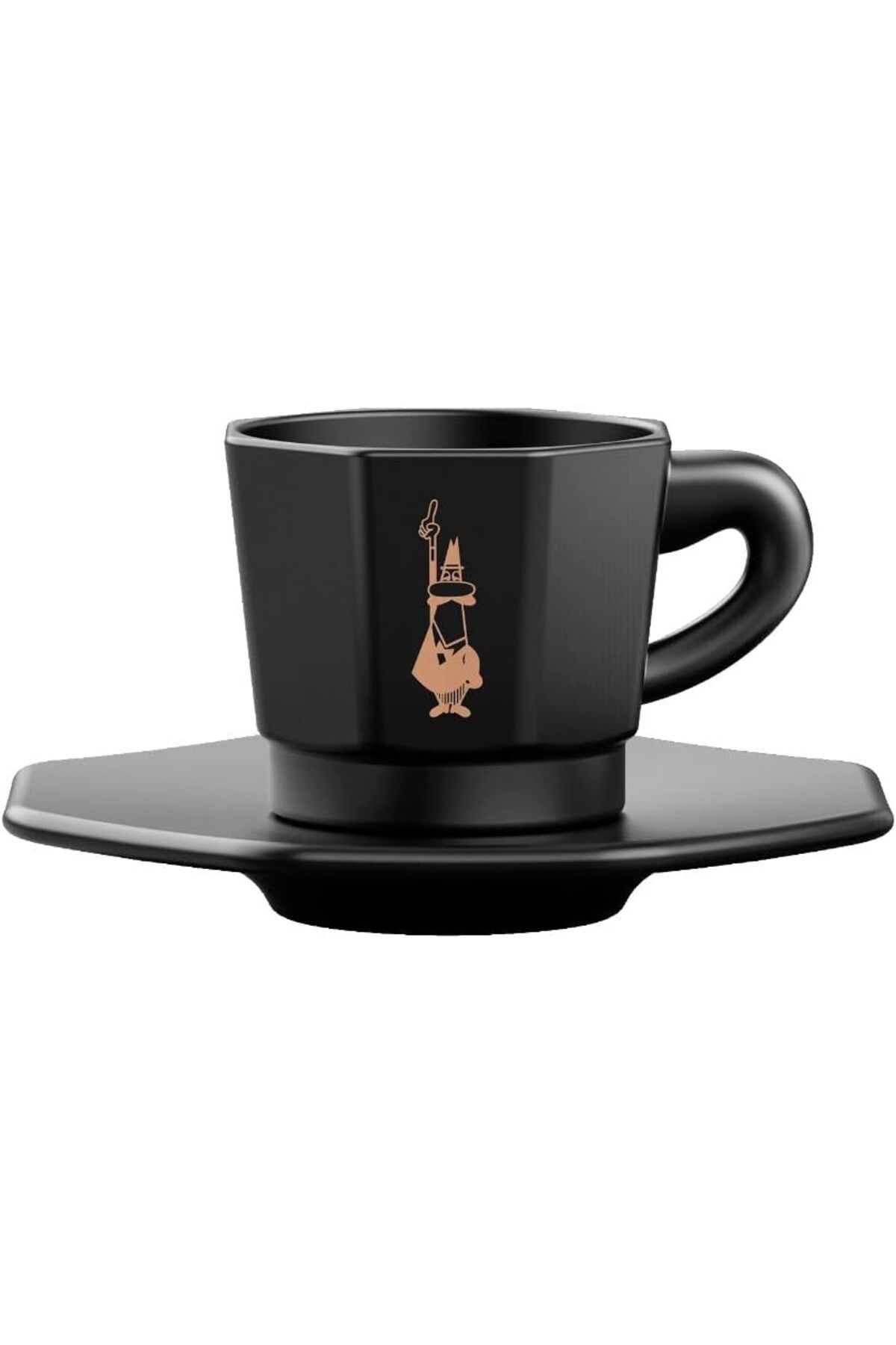 STOREMAX nffashopm - 4'lü Espresso Fincan Seti - Sekizgen Tasarım - Siyah Renk - Porselen storestarx 105135