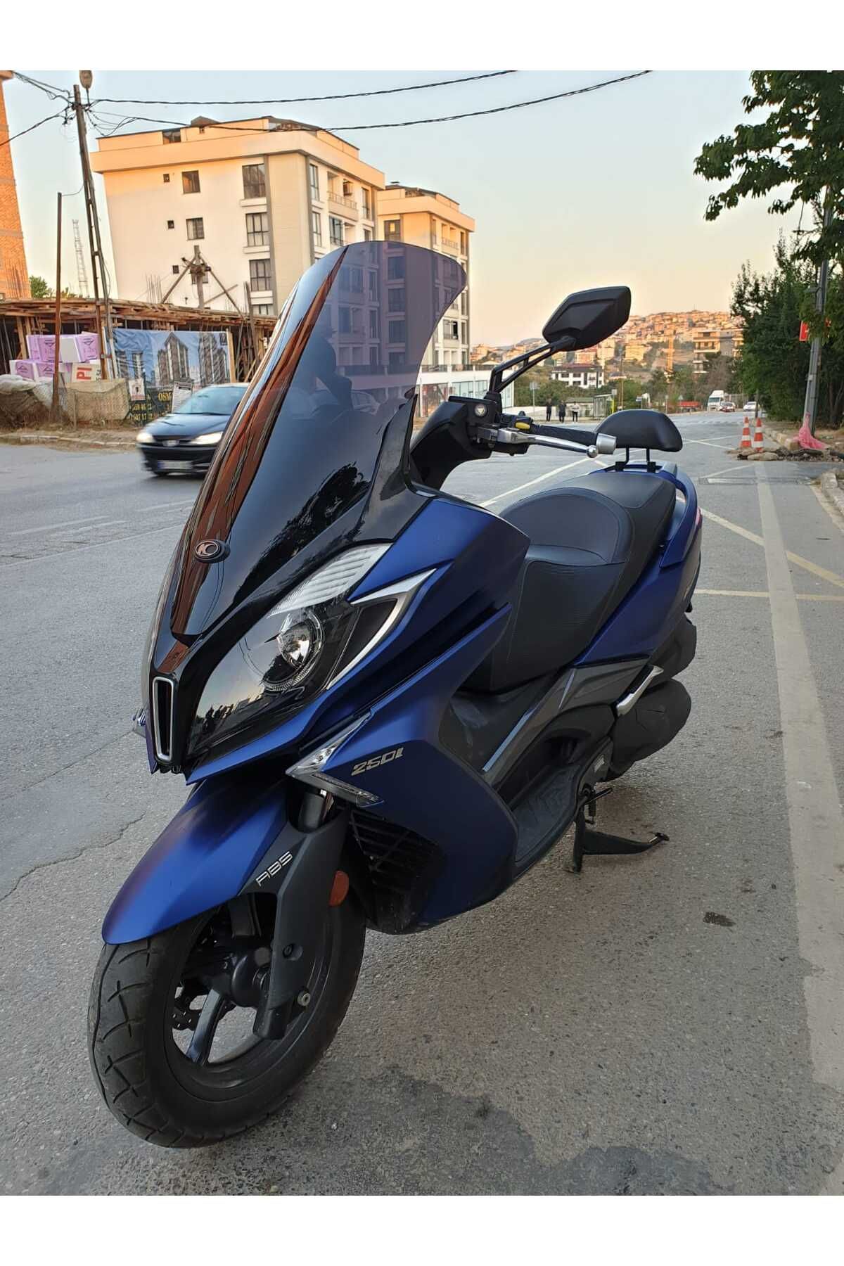Kymco Downtown 250i Siperlik Ön Cam 2016 2025 Model 78cm Siyah Renkli 4mm UZUN CAM