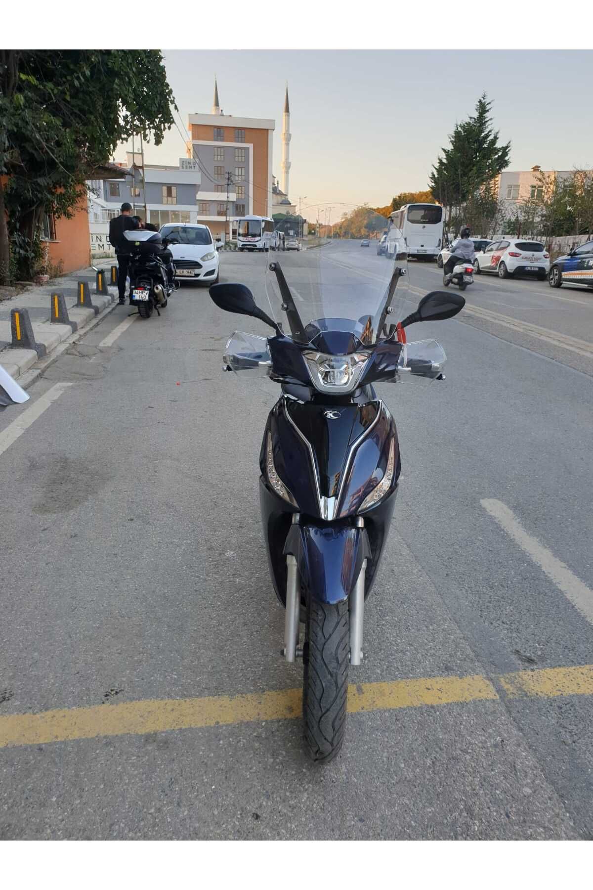 Kymco People S 200 Siperlik Ön Cam 2020 2025 Model 38cm Şeffaf Renkli 4mm KISA SPOR CAM