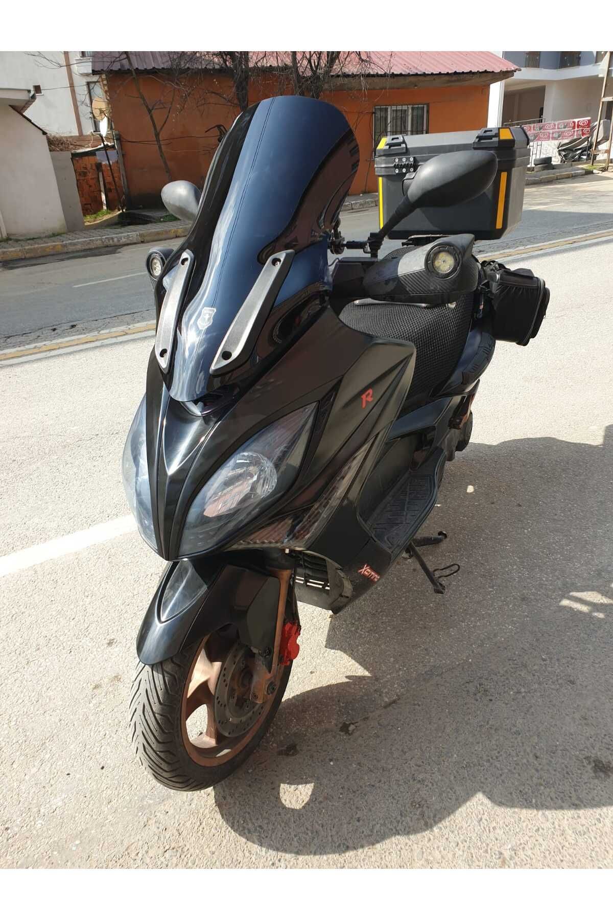 Kymco Xciting 250 500 R Siperlik Ön Cam 2010 2011 Model 72cm Siyah Renkli 4mm UZUN CAM