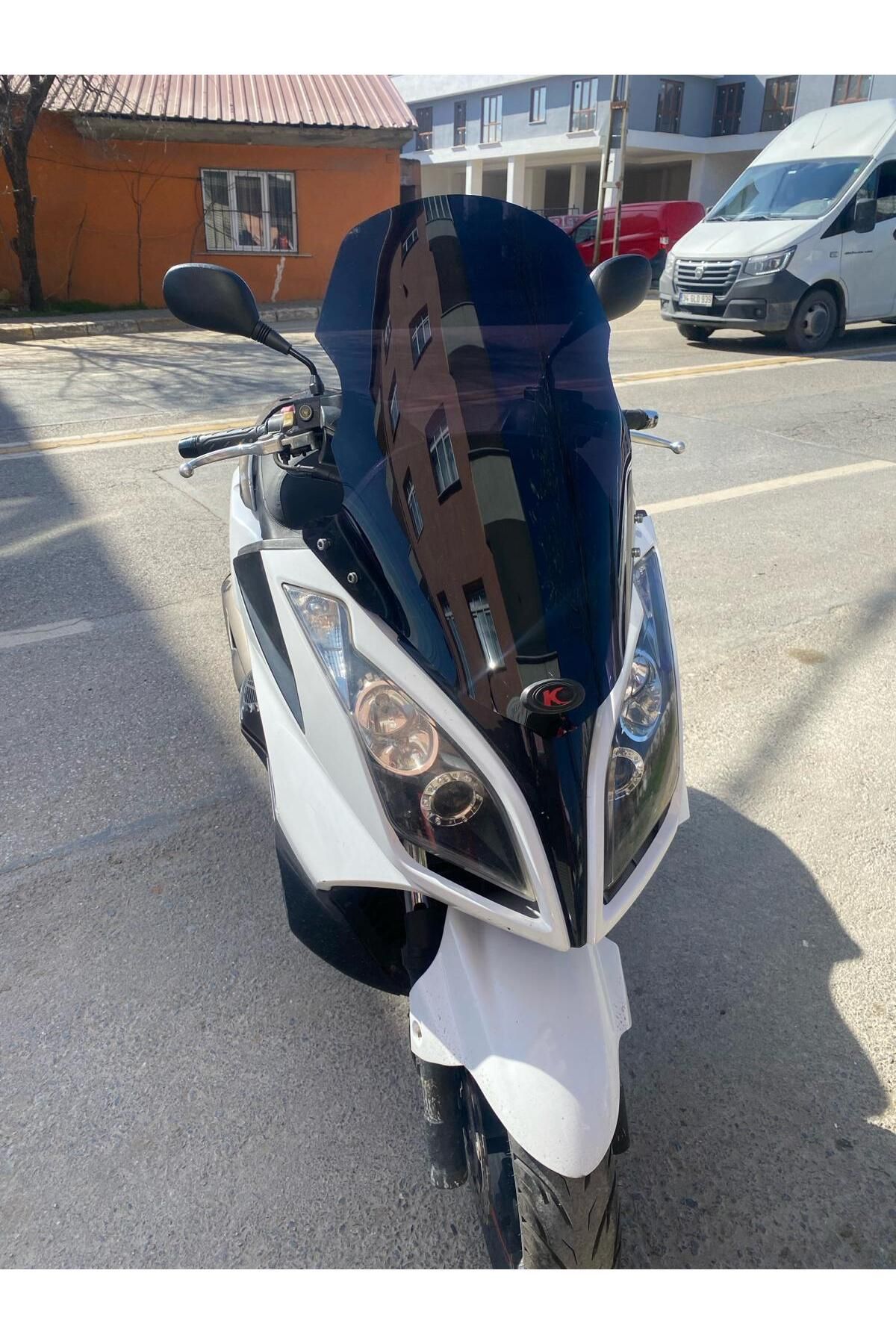 Kymco Downtown  200 300 Siperlik Ön Cam 2011 2015 Model 78cm Siyah Renkli 4mm UZUN CAM