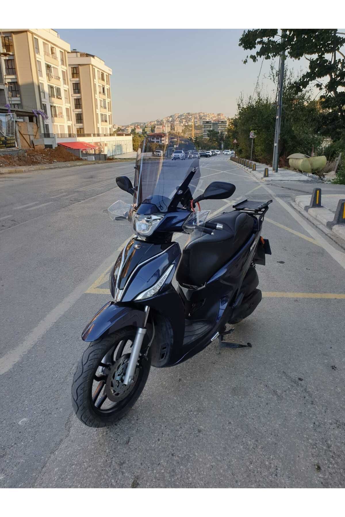 Kymco People S 200 Siperlik Ön Cam 2020 2025 Model 38cm Füme Renkli 4mm KISA SPOR CAM