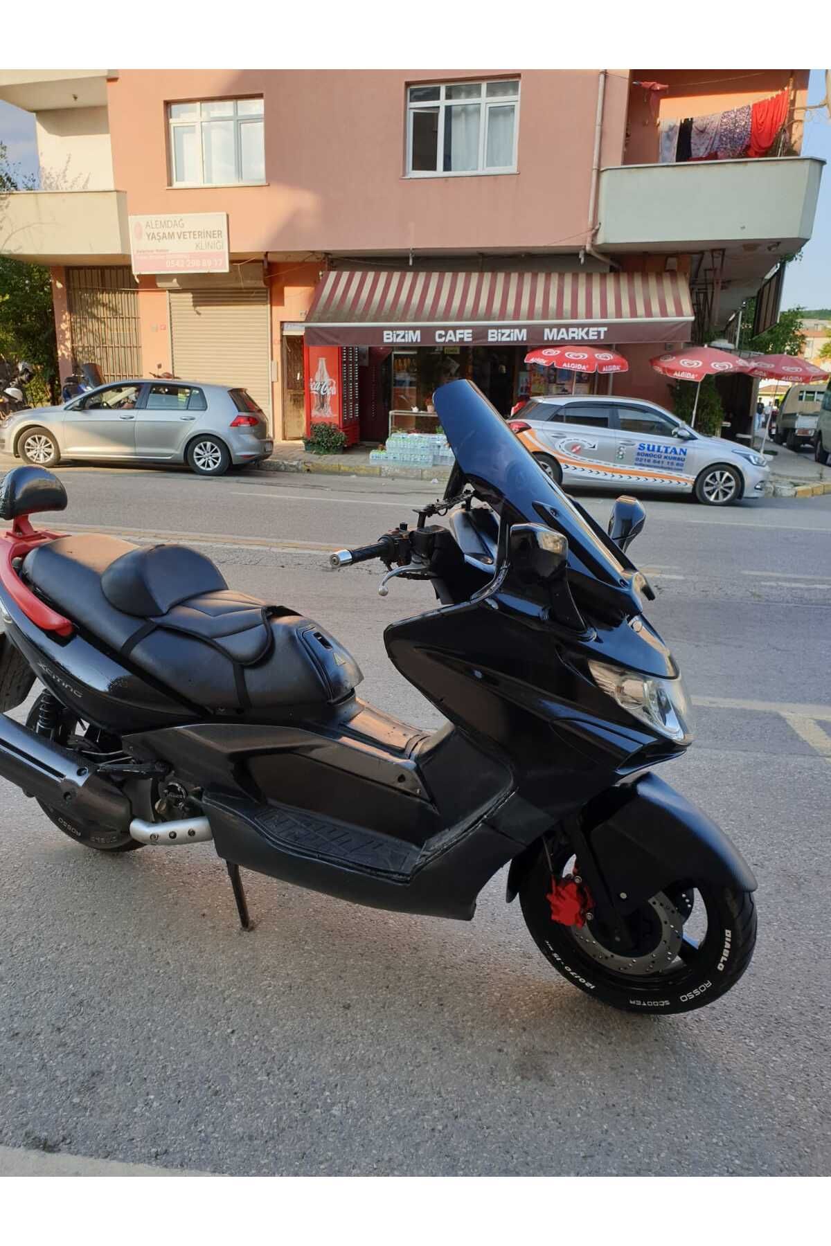Kymco Xciting 250 500 İ Siperlik Ön Cam 2008 2012 Model 62cm Siyah Renkli 4mm