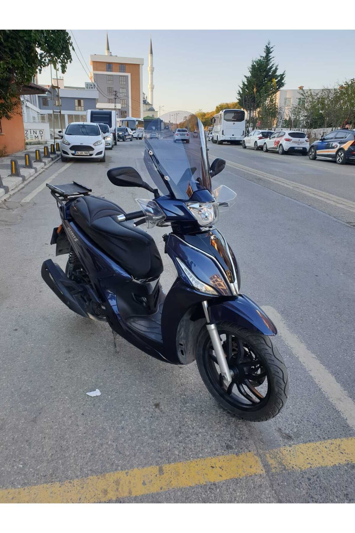 Kymco People S 200 Siperlik Ön Cam 2020 2025 Model 38cm Füme Renkli 4mm KISA SPOR CAM
