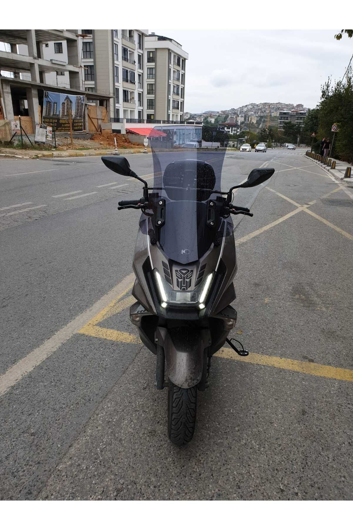 kymco Skytown 125 Siperlik Ön Cam 2023-2025 Model 72cm Füme Renkli 4mm UZUN CAM