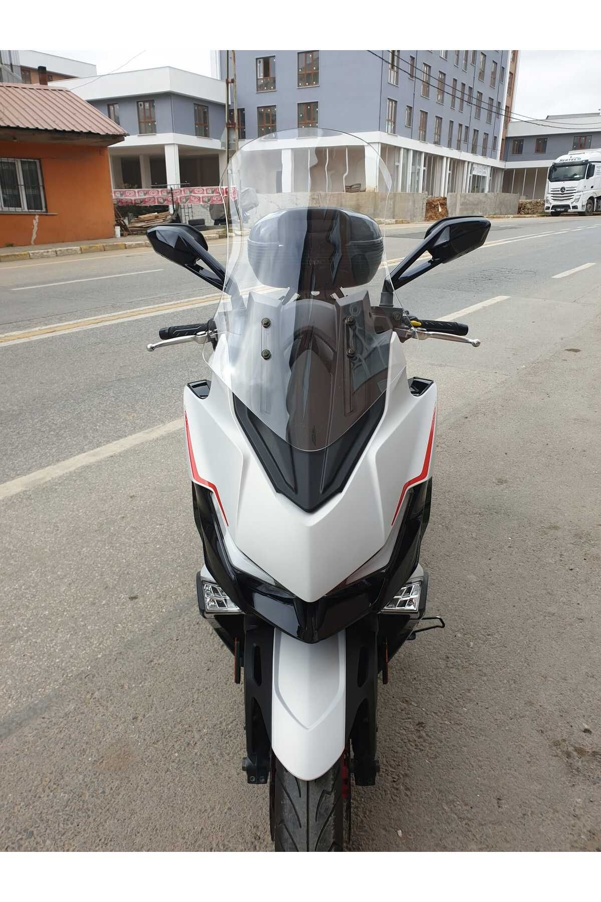 Kymco Xciting VS 400 Siperlik Ön Cam 2023-2025 Model 66cm Şeffaf Renkli 4mm