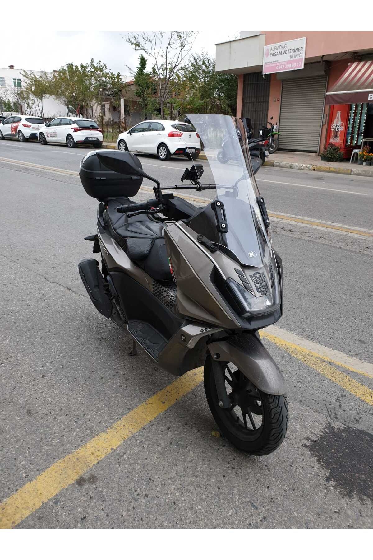 kymco Skytown 125 Siperlik Ön Cam 2023-2025 Model 72cm Şeffaf Renkli 4mm UZUN CAM
