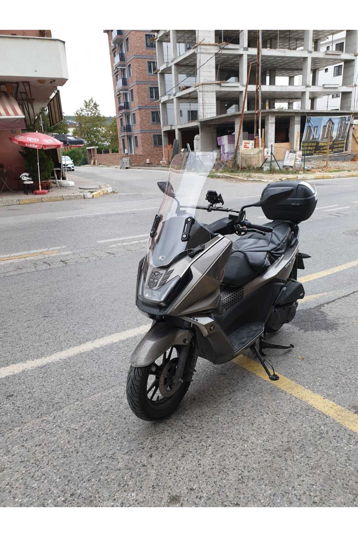 kymco Skytown 125 Siperlik Ön Cam 2023-2025 Model 72cm Şeffaf Renkli 4mm UZUN CAM