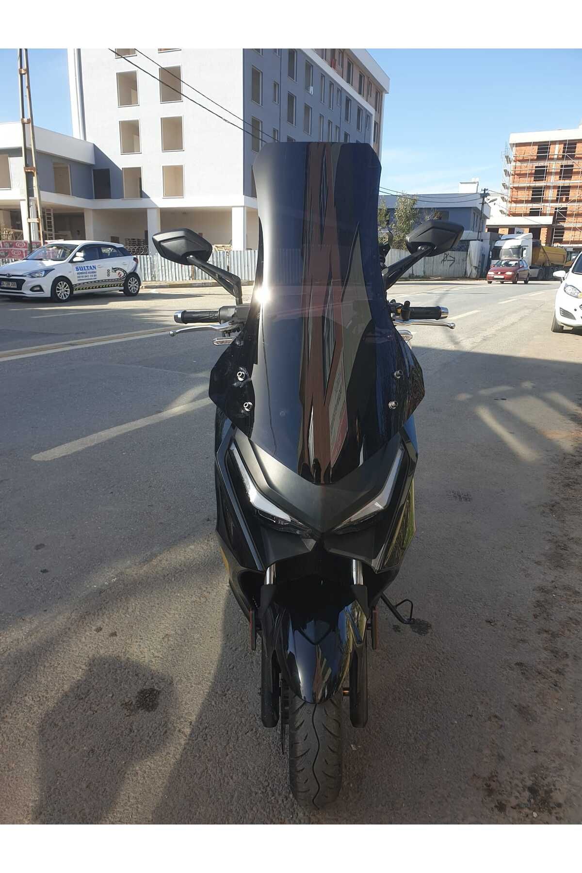 Kymco Krv 200 Siperlik Ön Cam 2022-2025 Model 75cm Siyah Renkli 4mm UZUN CAM