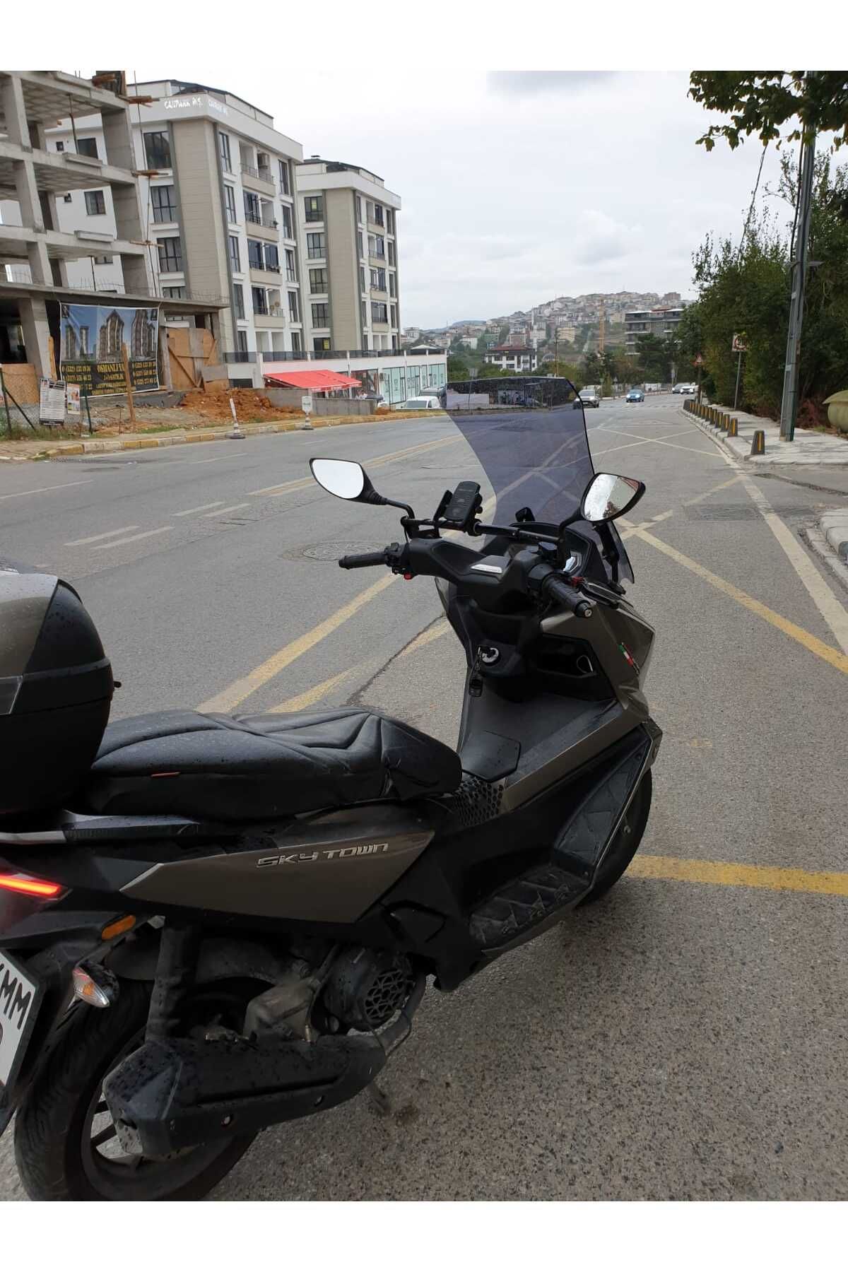 kymco Skytown 125 Siperlik Ön Cam 2023-2025 Model 72cm Füme Renkli 4mm UZUN CAM