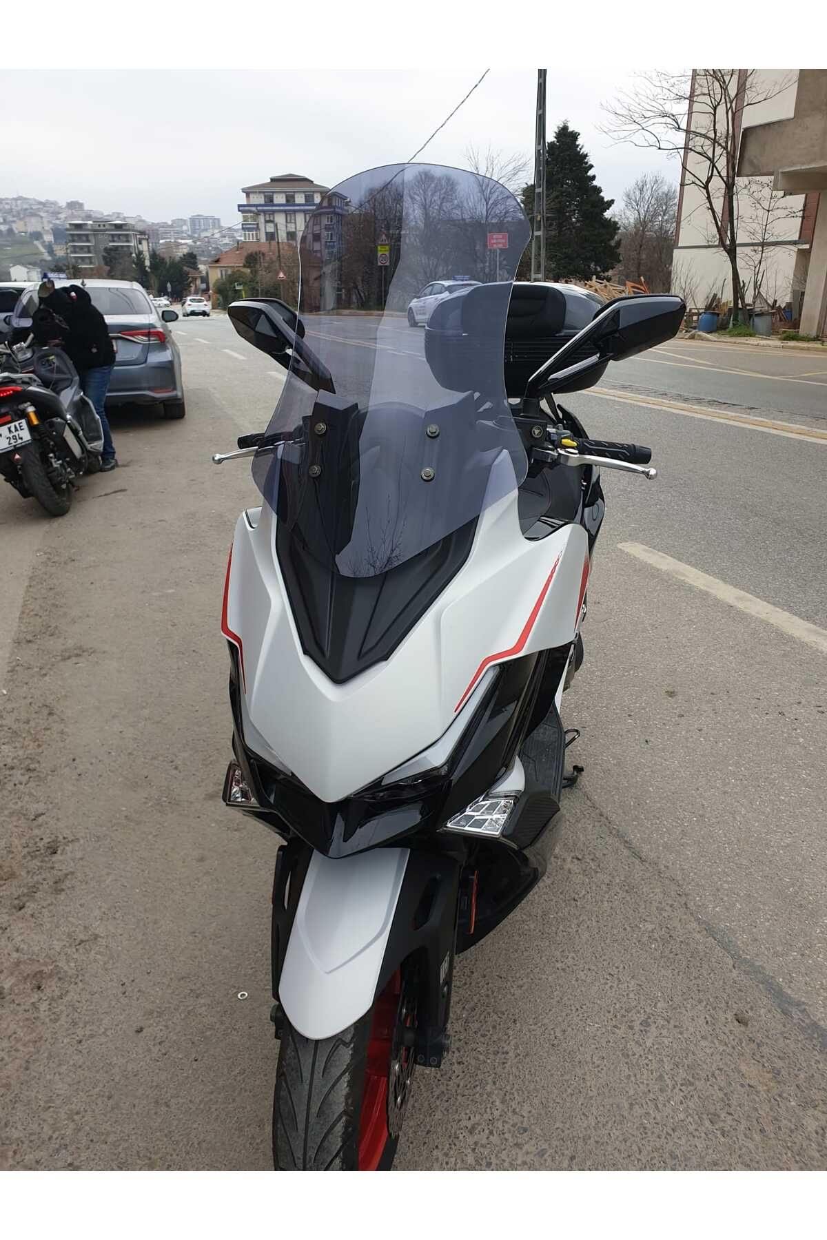 Kymco Xciting VS 400 Siperlik Ön Cam 2023-2025 Model 66cm Füme Renkli 4mm