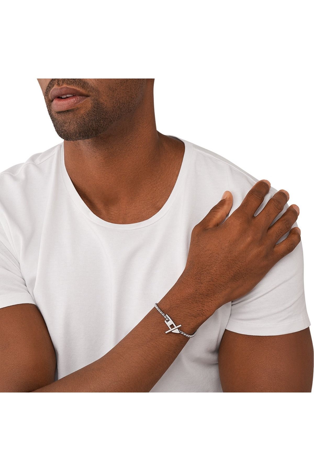 Diesel-Steel Silver Bracelet Dx1476040 4