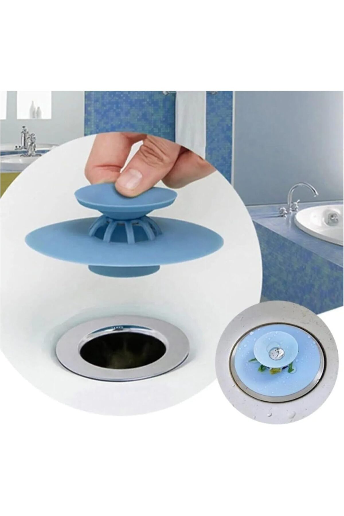 STOREMAX shpwave Kademeli Silikon Lavabo ve Küvet Gider Tıkacı – Banyo Küvet ve Lavabo Gider Filtresi,