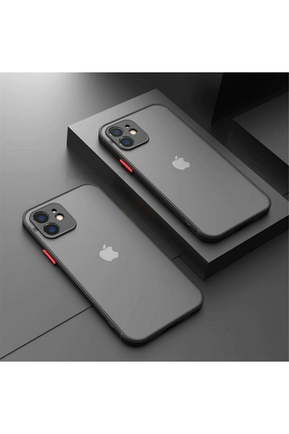 STOREMAX bystoreby AKSESUAR İphone 11 6.1 inç Yan Tuşları Renkli Kamera Korumalı Transparan TPU Kılıf