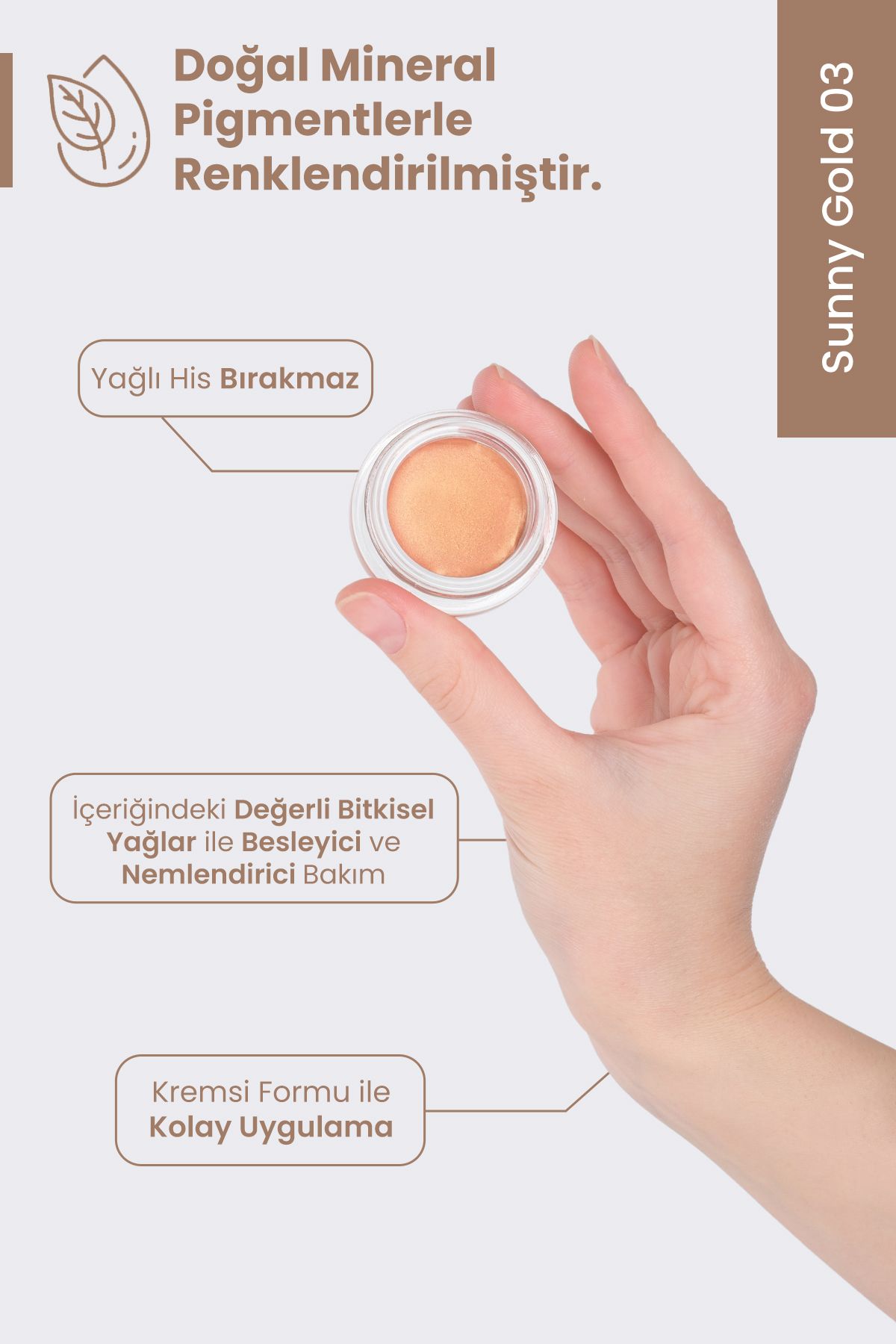 سایه چشم کرم طلای آفتابی 03 ٪ طبیعی Bade Natural