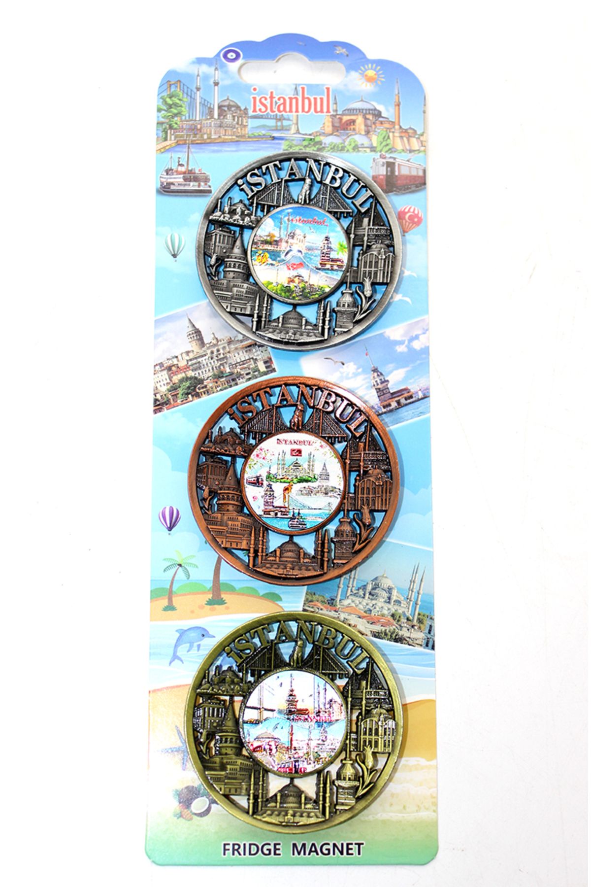 Vivesta Shop İstanbul Temalı Metal Magnet 3'Lü Set