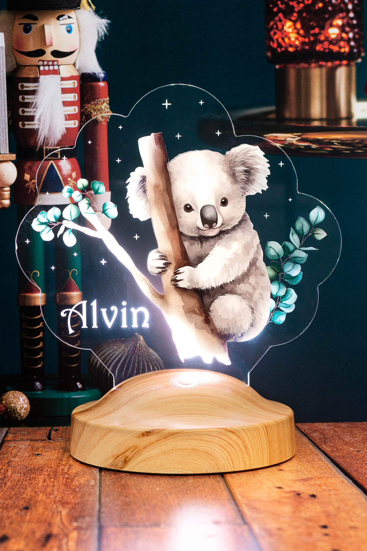 SEVGİLAMBASI Koala Ağaca Sarılan Gece Lambası Sevimli Çocuk Bebek Odası Lambası Doğum Günü Hediyesi Uyku Arkadaşı fotoğrafı 5 (önizleme)