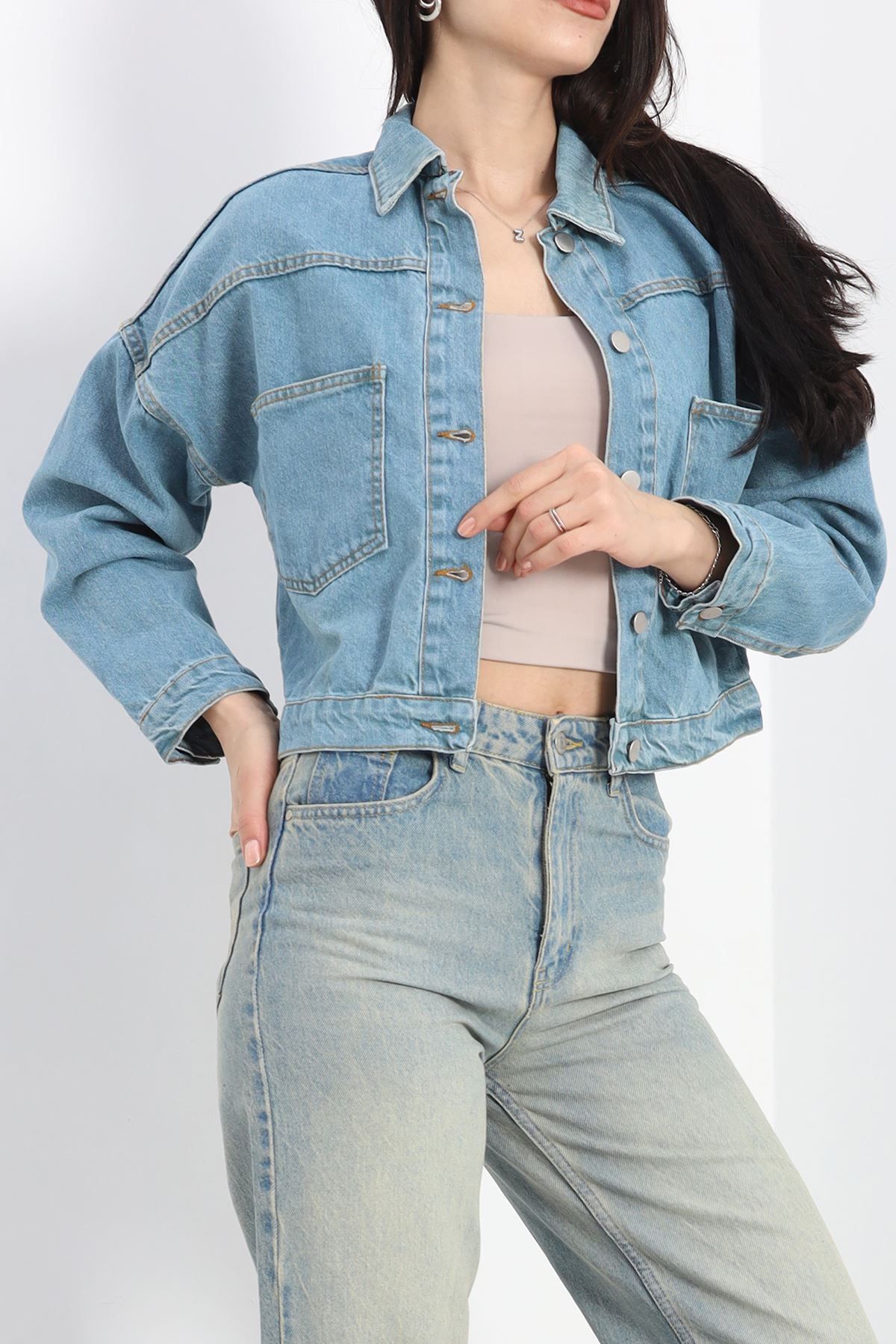 NOBLESTYLE-Light Blue Basic Denim Jacket - 20180.1778 3