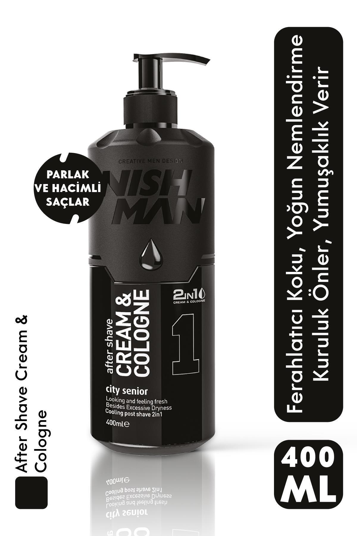NISHMAN 2’si 1 Arada Tıraş Sonrası Krem Ve Kolonya - City Senior 400 ml