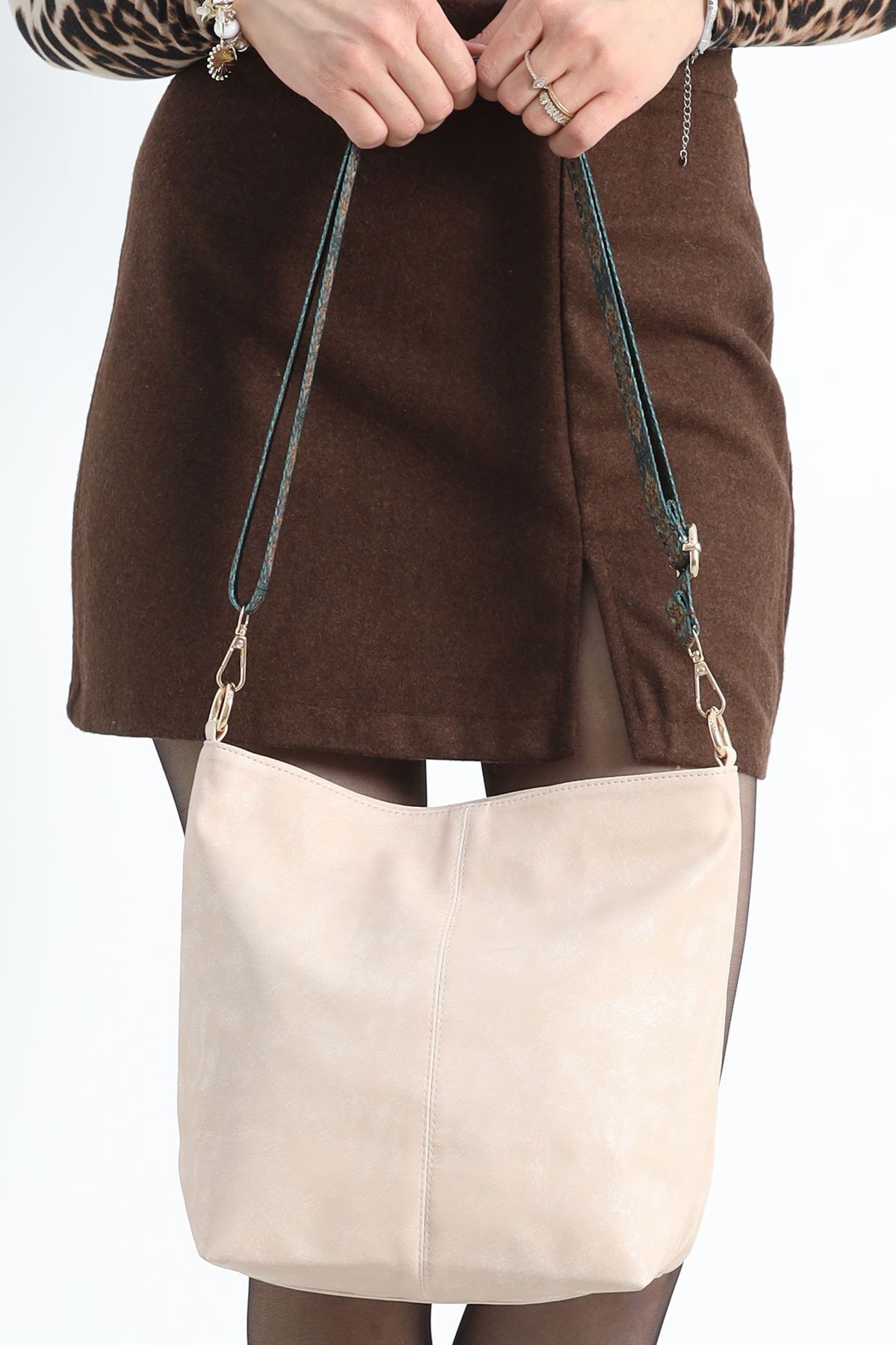 Cream-Cream Shoulder Bag - 3002.1853. 2