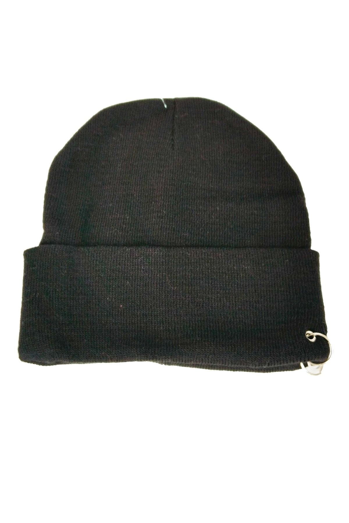 Eng-Black Adult Beanie - Piercing Wool Acrylic 1