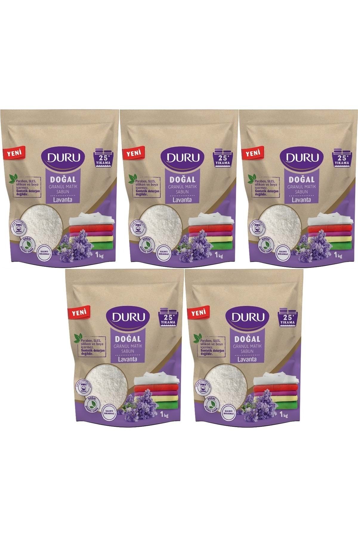 Duru Doğal Granül Matik Sabun Tozu Lavanta 5KG (5PK*1) (125 Yıkama)