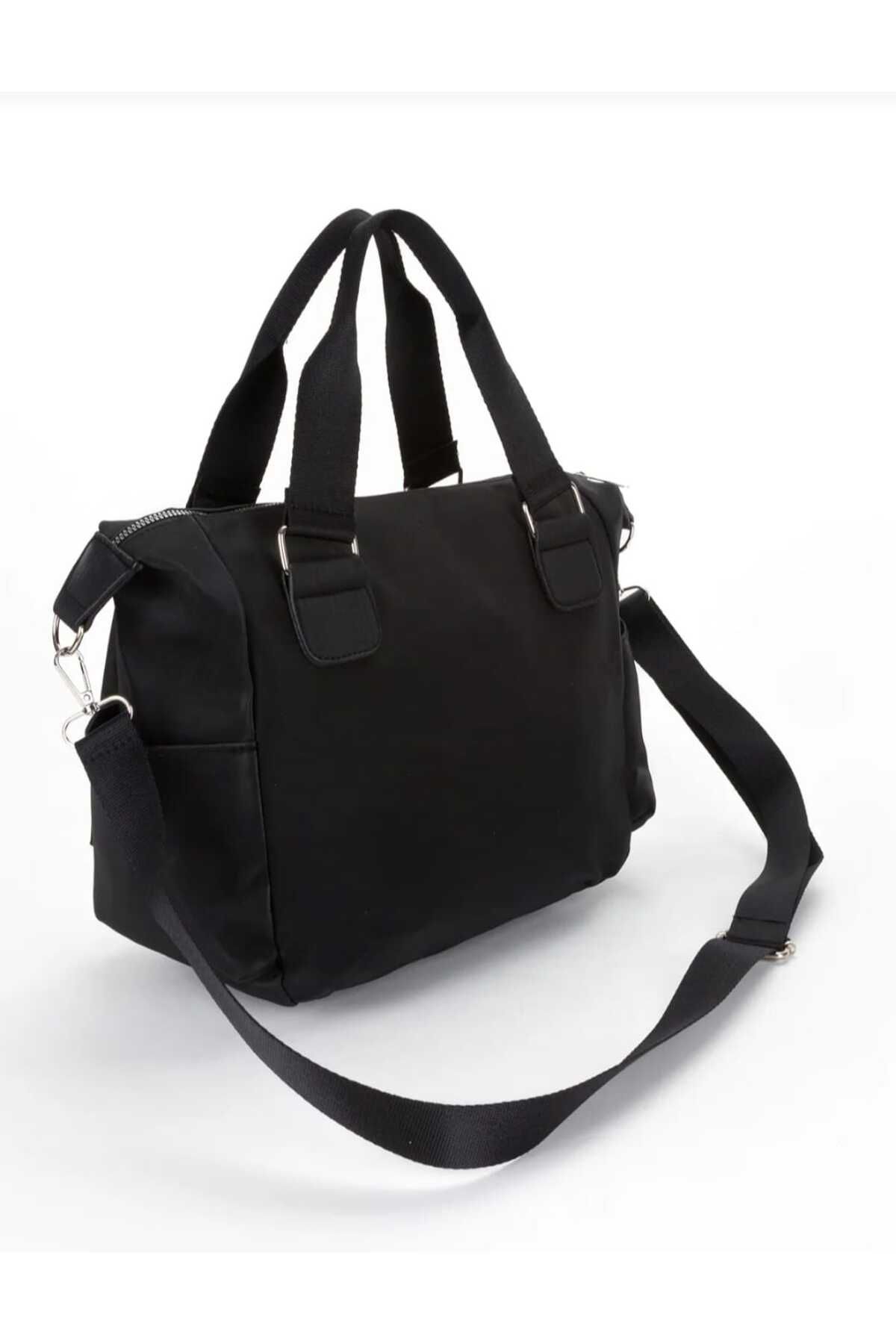 MAC&MOS-Women's Black 3 Compartments Hand and Shoulder Bag 4