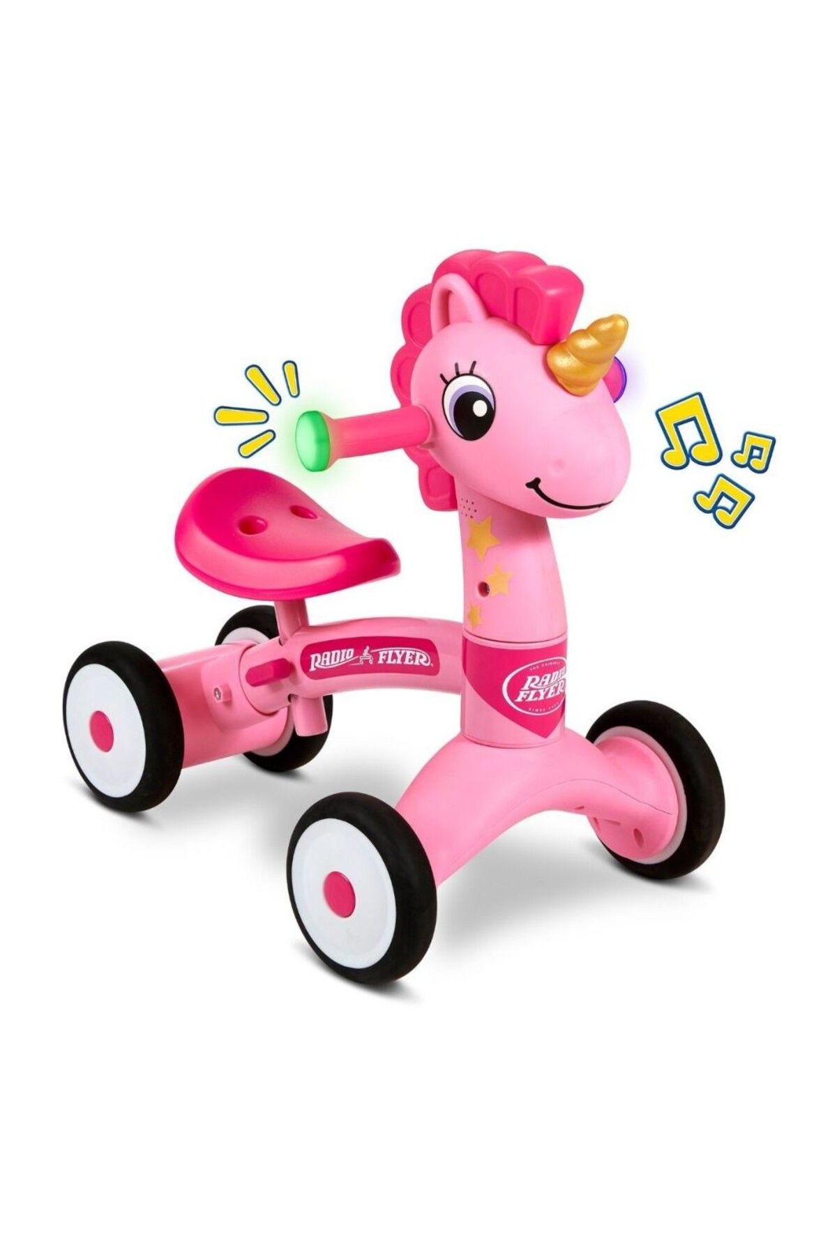 RADIO FLYER Lil Racers Pony Binilebilir Araç, Işıklar, Sesler ve Ergonomik Tasarım