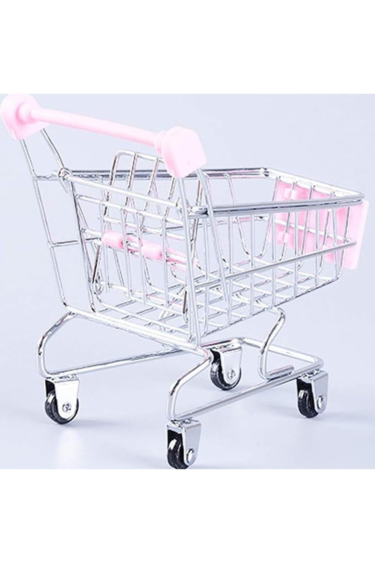 Arabest-Mini Supermarket Handcart Toy, Shopping Carts Utility Cart Mode Desk Storage Toy 6