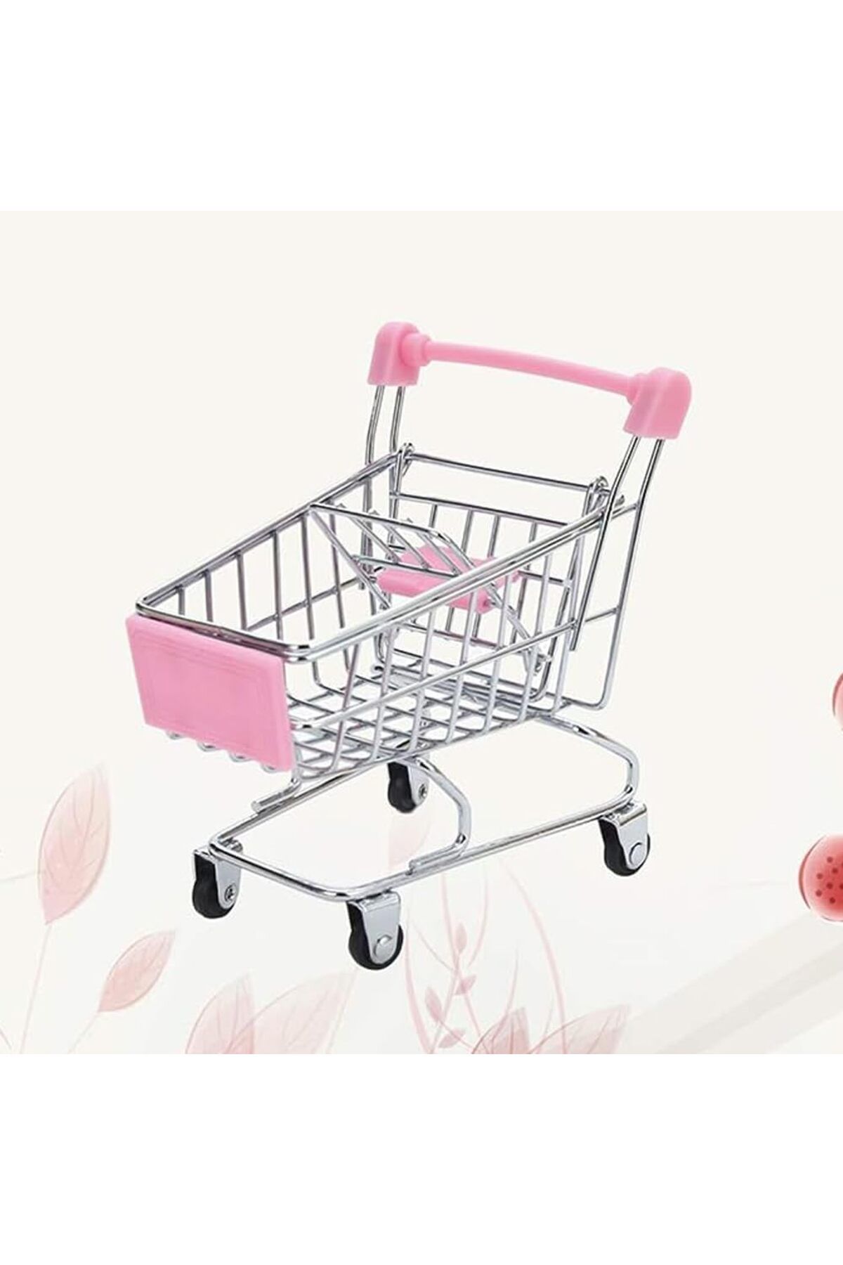 Arabest-Mini Supermarket Handcart Toy, Shopping Carts Utility Cart Mode Desk Storage Toy 2