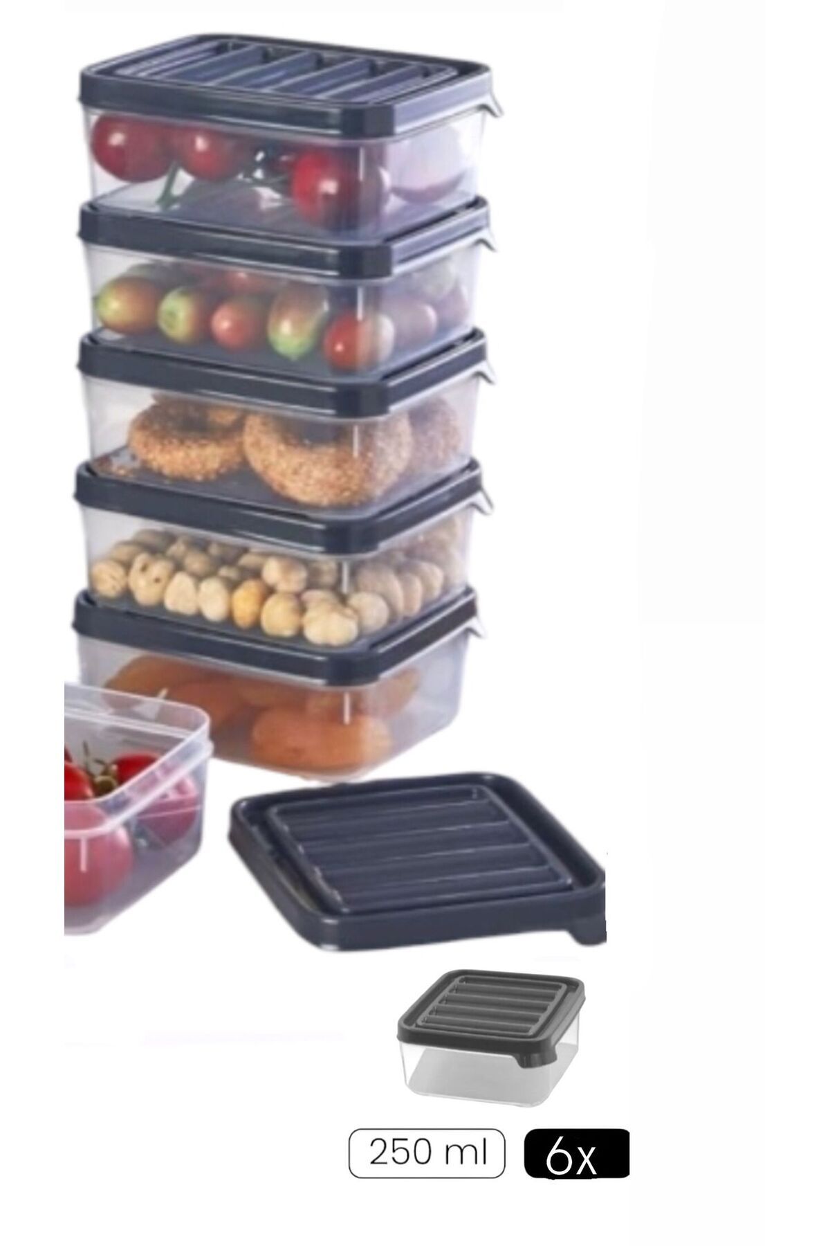 VİZZO-250 ml 6 Pieces Breakfast Microwave Storage Container 1