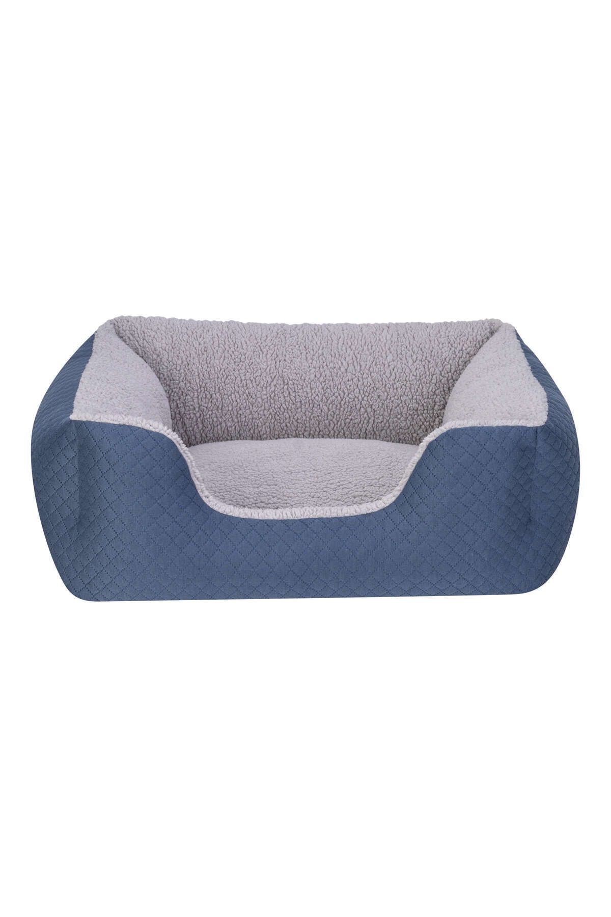 Pet Comfort-Blue/Gray Plush Echo Cat and Dog Bed - S 60X50Cm 639140 1