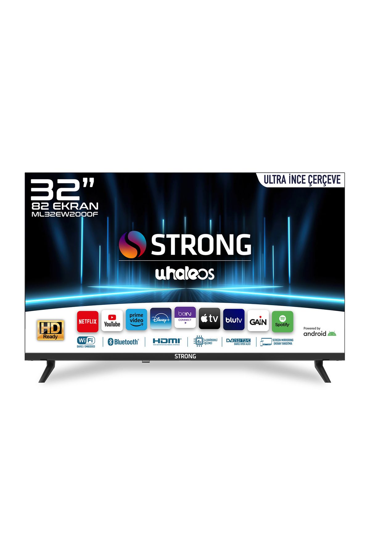 Strong ML32EW2000F 32" HD Ready Ultra İnce Çerçeve Whale OS Smart TV - Dahili Uydu Alıcılı Led TV