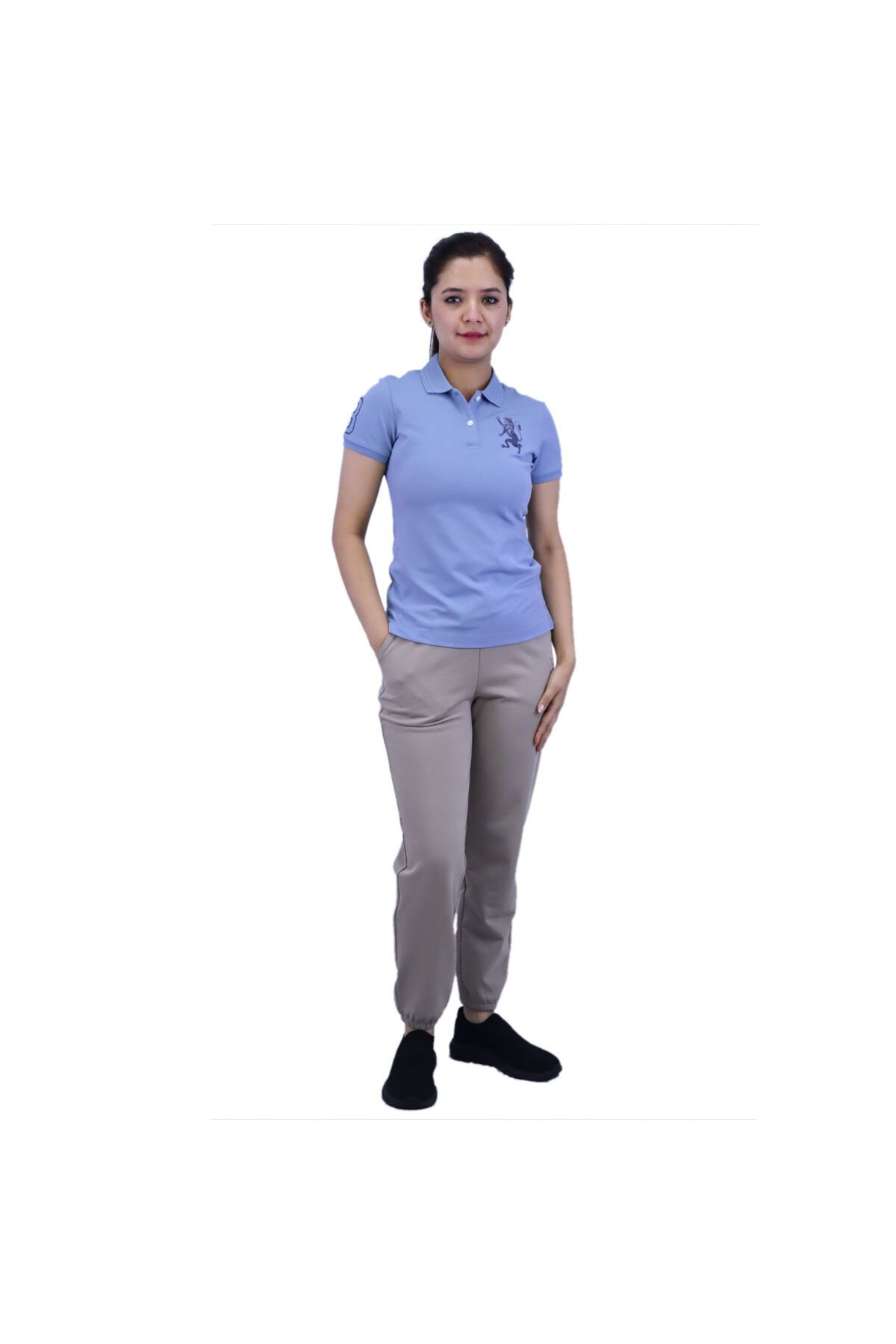 Giordano-Women's 3D Lion Polo 2