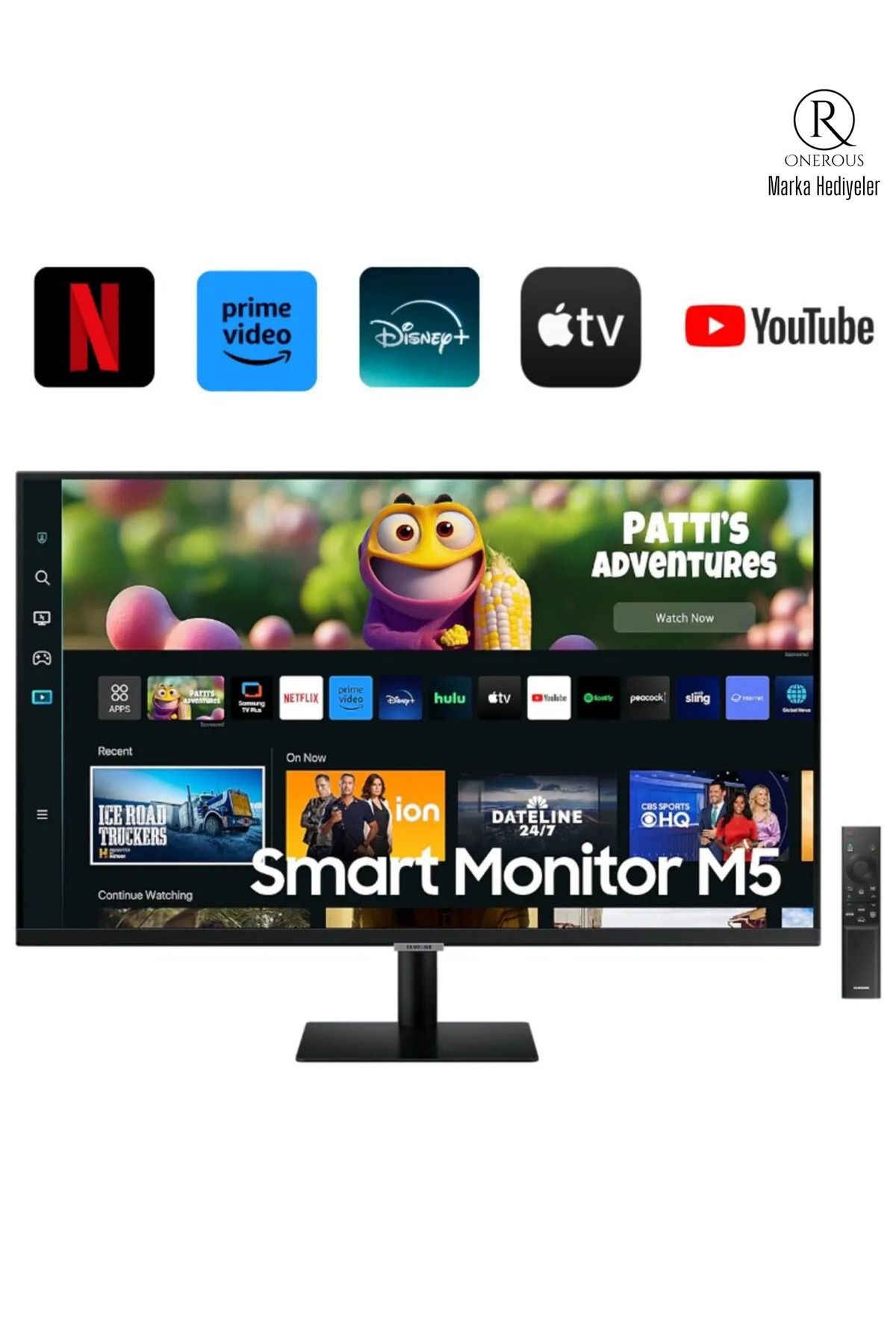 Samsung M5 27" Wi-fi Bağlantı 60hz 4ms 1920 X 1080 Fhd Smart Slim Monitör Tv Siyah