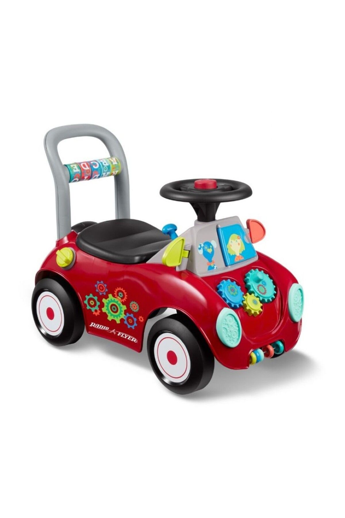 RADIO FLYER Busy Buggy Bebek İtmeli Oyuncak, Kırmızı, 17 Etkileşimli Aktivite