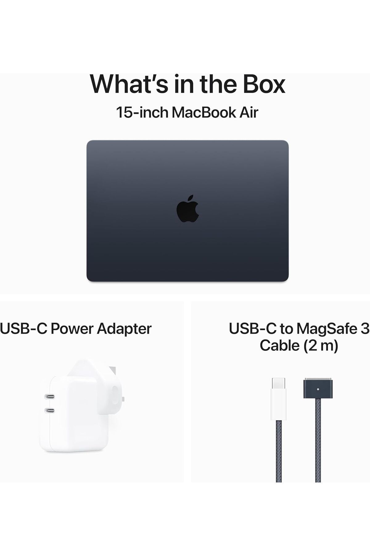 Apple-15-inch MacBook Air: Apple M3 chip, 8-core CPU and 10-core GPU, 16GB, 512GB SSD - Midnight 6