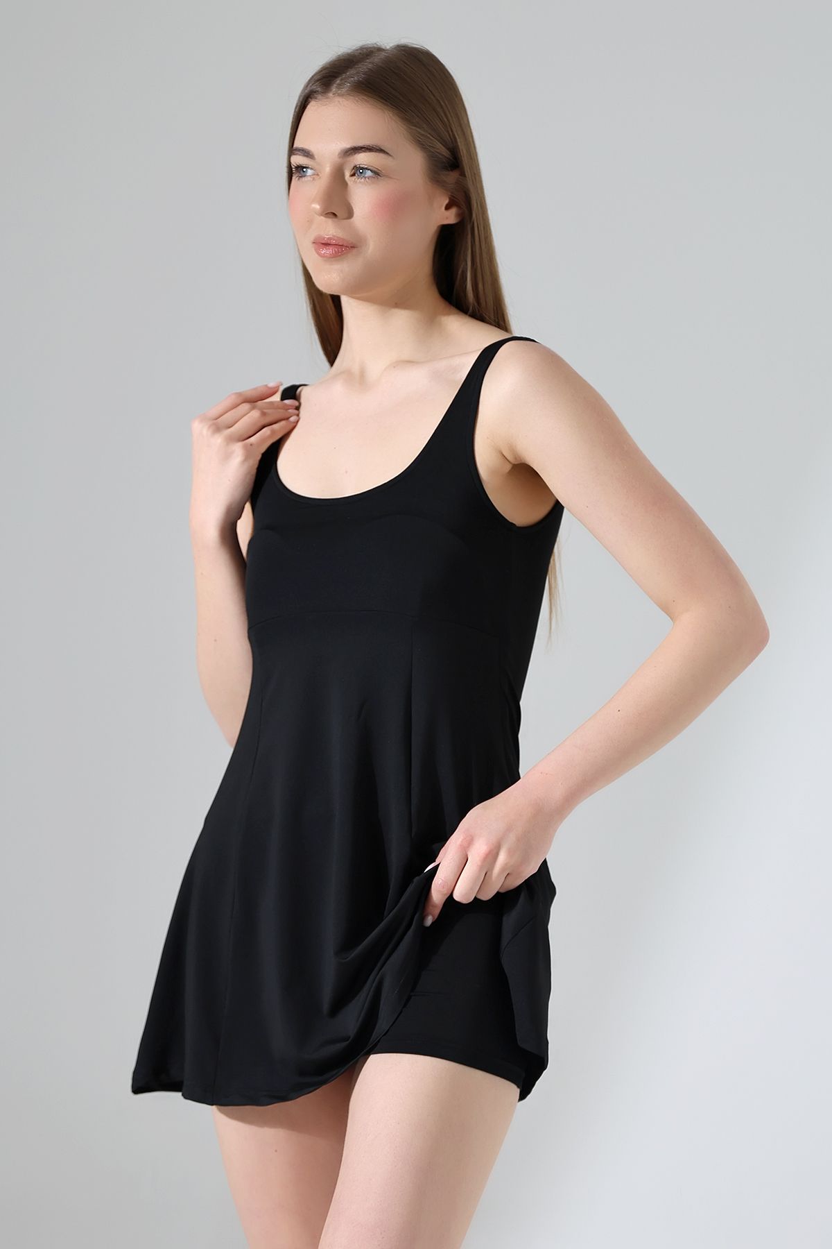 winmoda Colanți Rochie De Costum De Baie Cu Bretele - Rochie De Costum De Baie Cu Bretele Femeie - XS