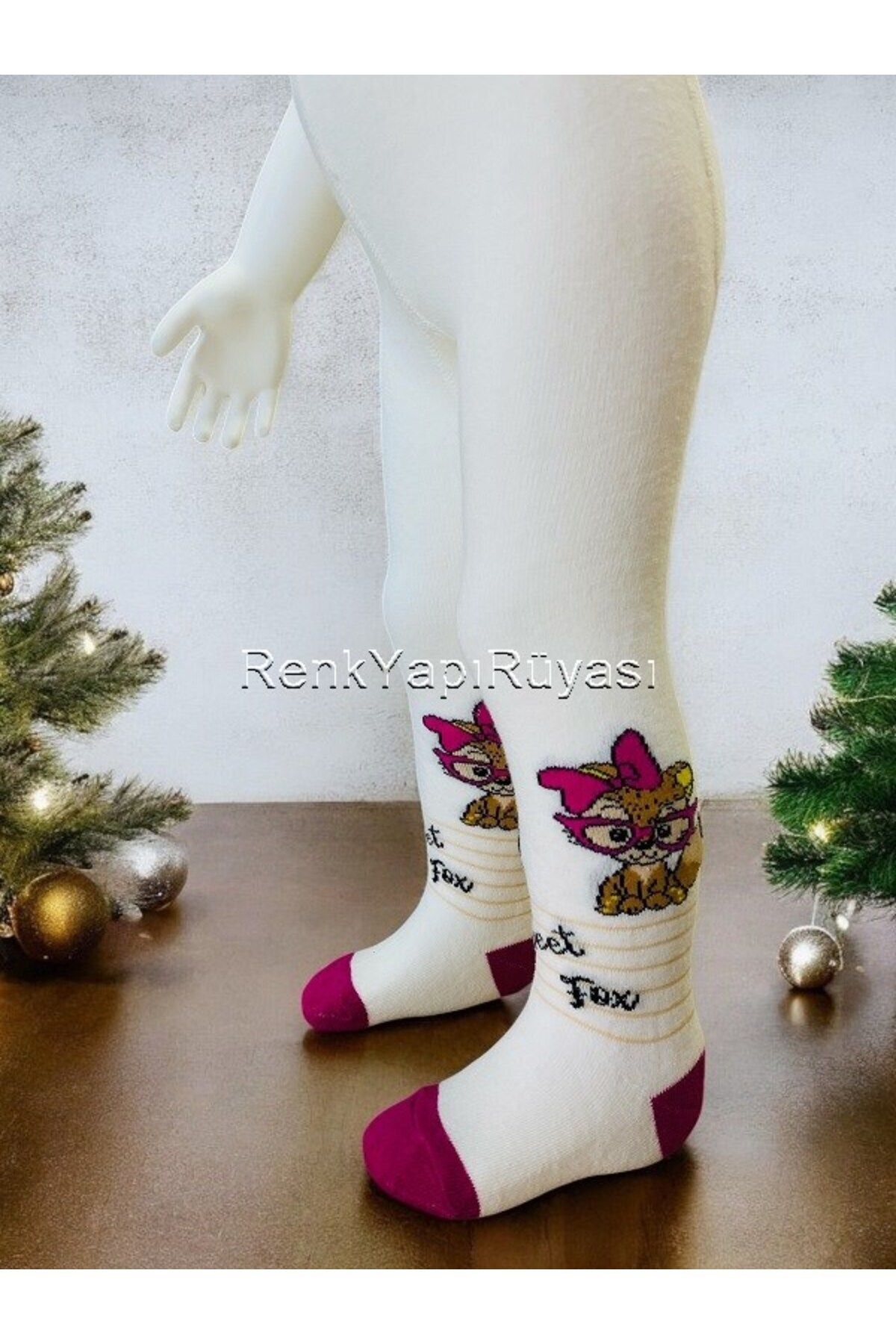 RENKYAPI-Cotton Pantyhose for 3-4 Years Old Girl - Cat Patterned 3