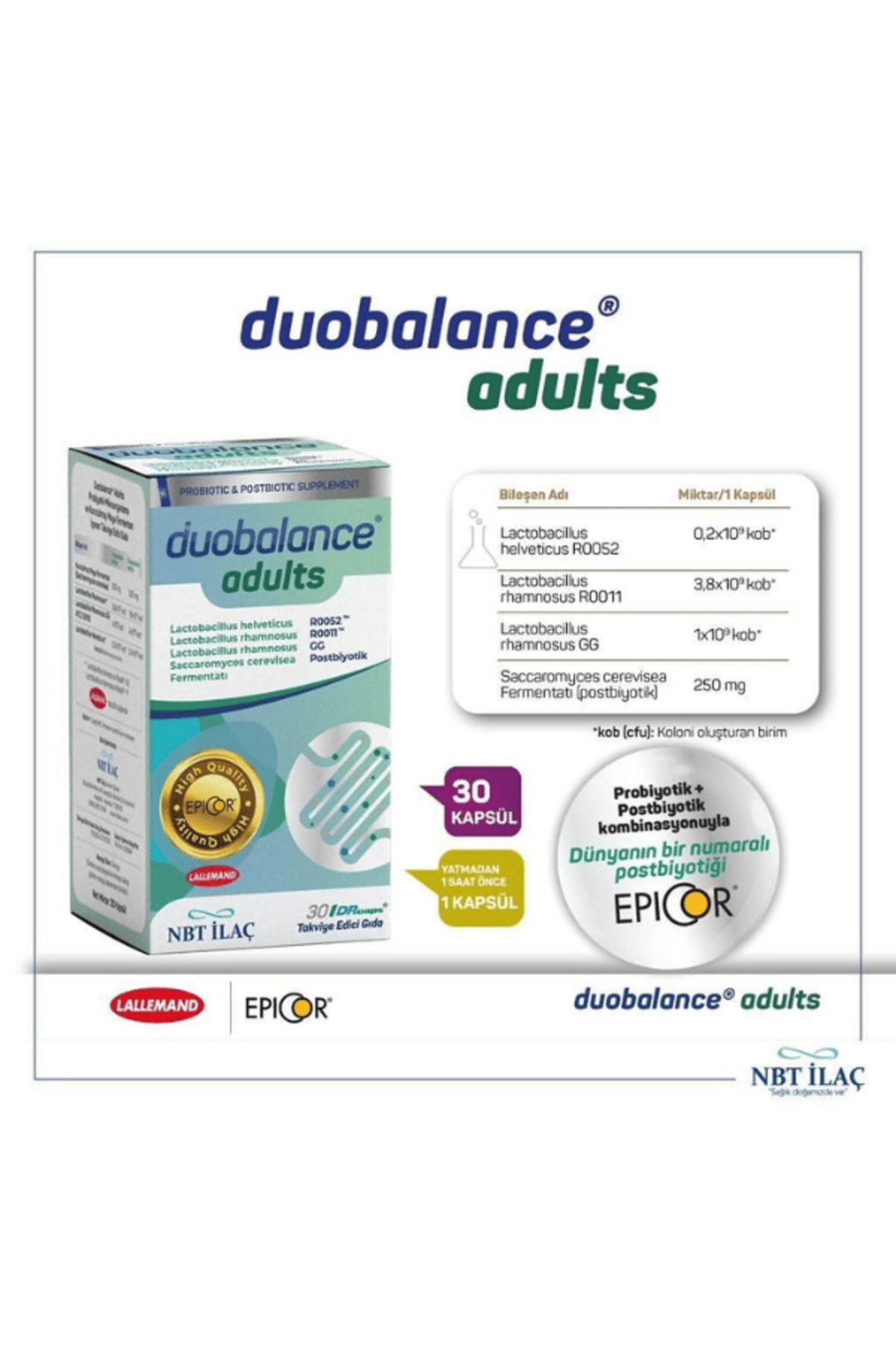 Nbt İlaç Nbt Life Duobalance Adults 30 Kapsul